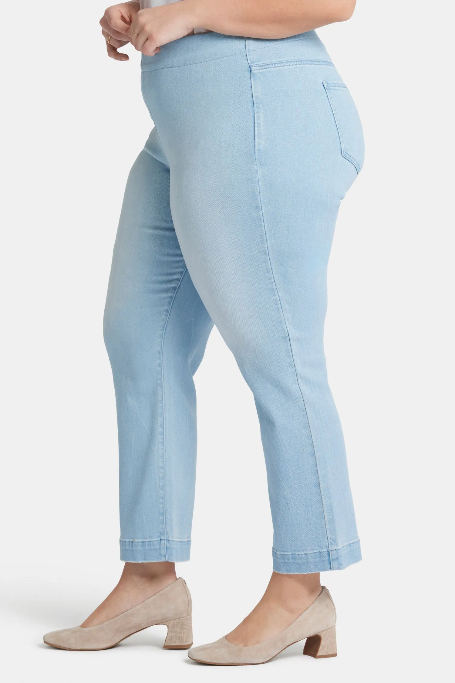 Bailey Relaxed Straight Ankle Pull-On Jeans In Plus Size - Santorini sold by NYDJ product image thumbnail 3