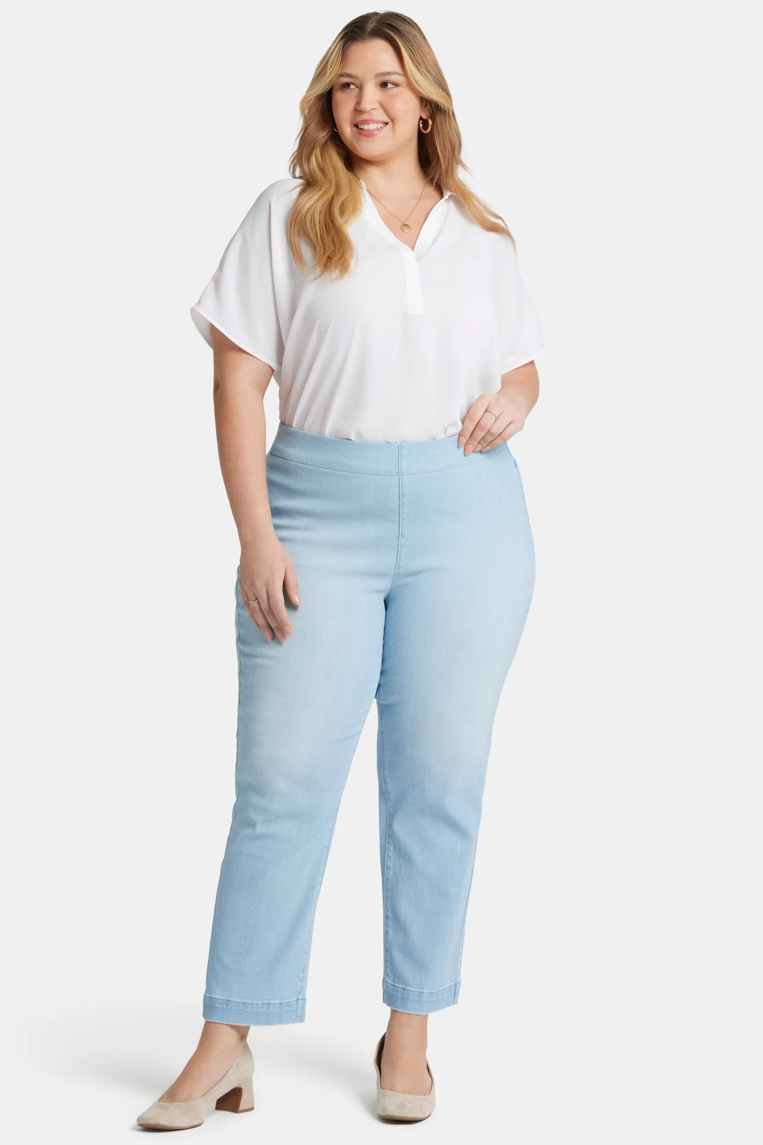 Bailey Relaxed Straight Ankle Pull-On Jeans In Plus Size - Santorini sold by NYDJ product image thumbnail 4