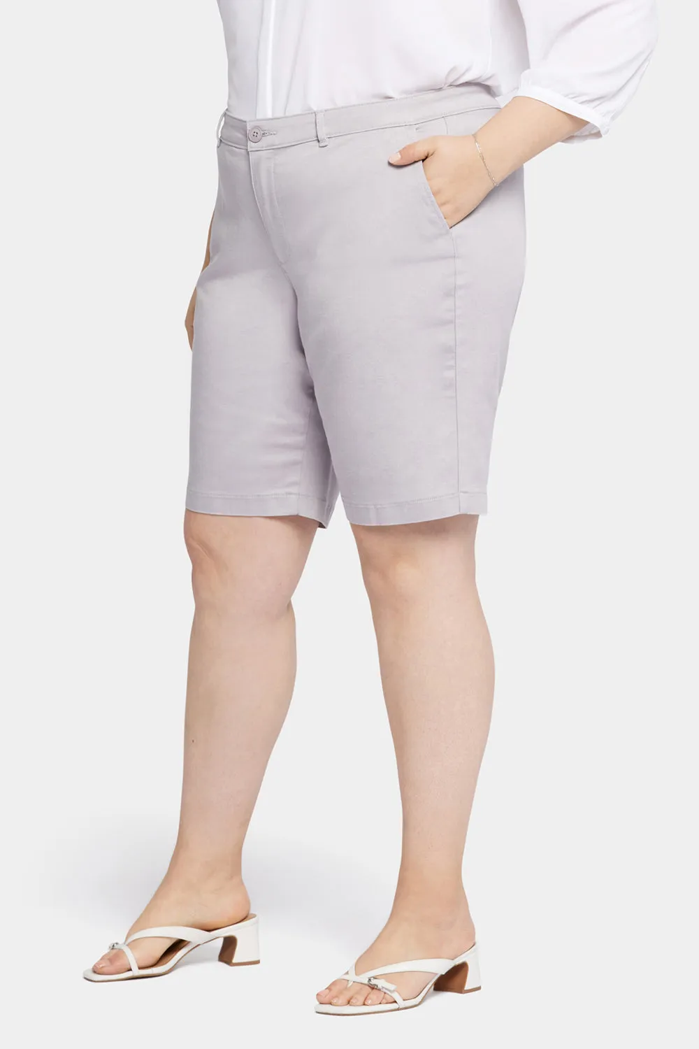 Bermuda Shorts In Plus Size - Pearl Grey sold by NYDJ product image thumbnail 3