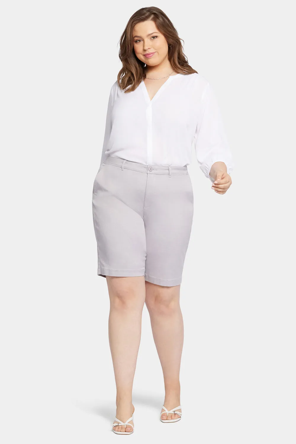 Bermuda Shorts In Plus Size - Pearl Grey sold by NYDJ product image thumbnail 4