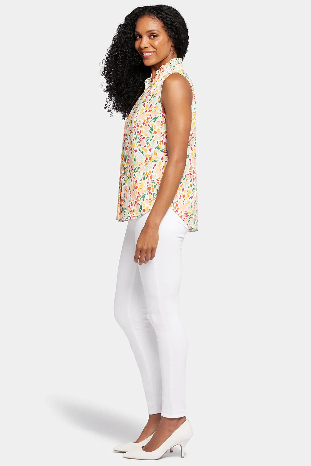 Sleeveless Ruffle Neck Blouse - Veronica Springs sold by NYDJ product image thumbnail 3