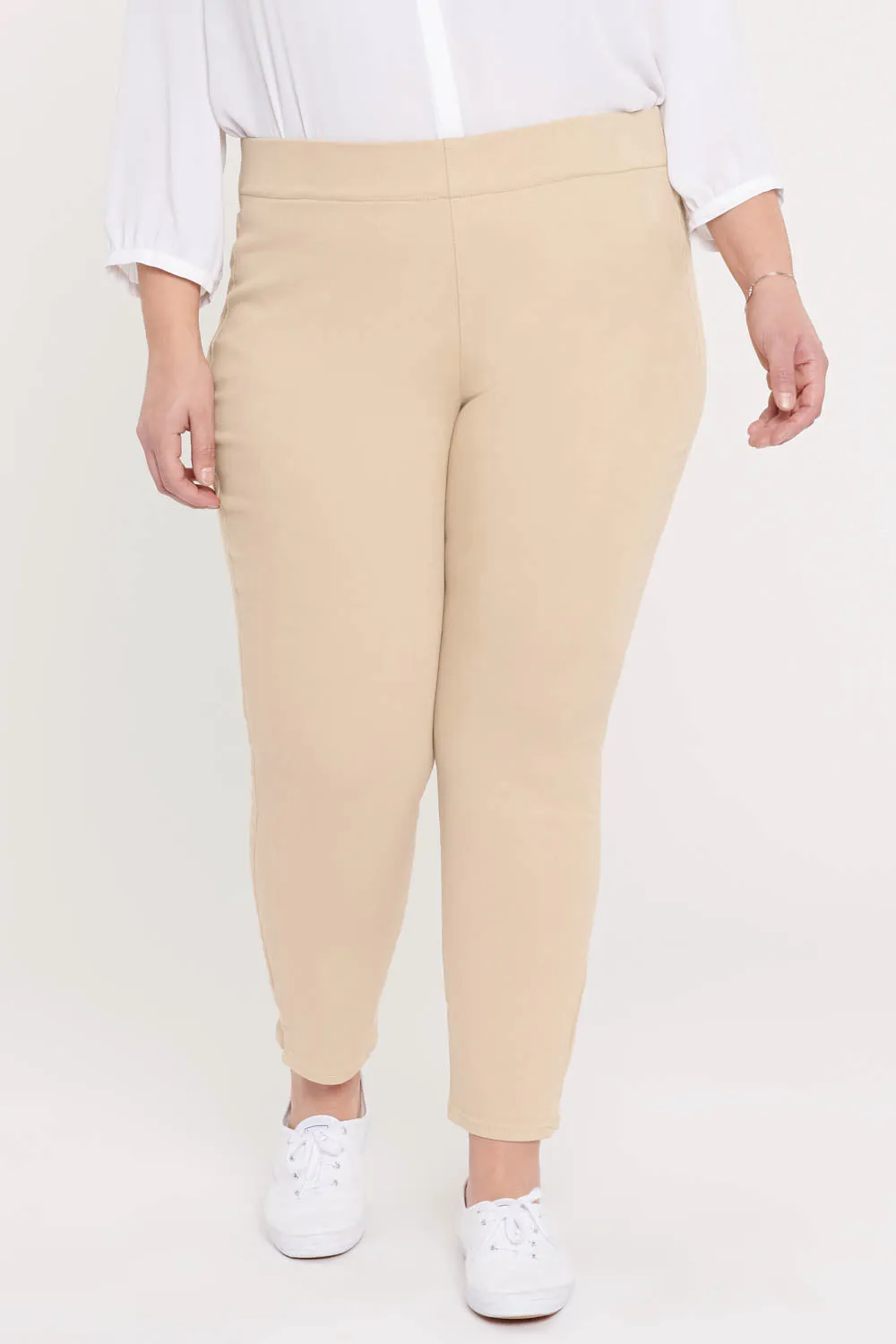 Skinny Ankle Pull-On Jeans In Plus Size - Marisol Warm Sand sold by NYDJ product image thumbnail 3