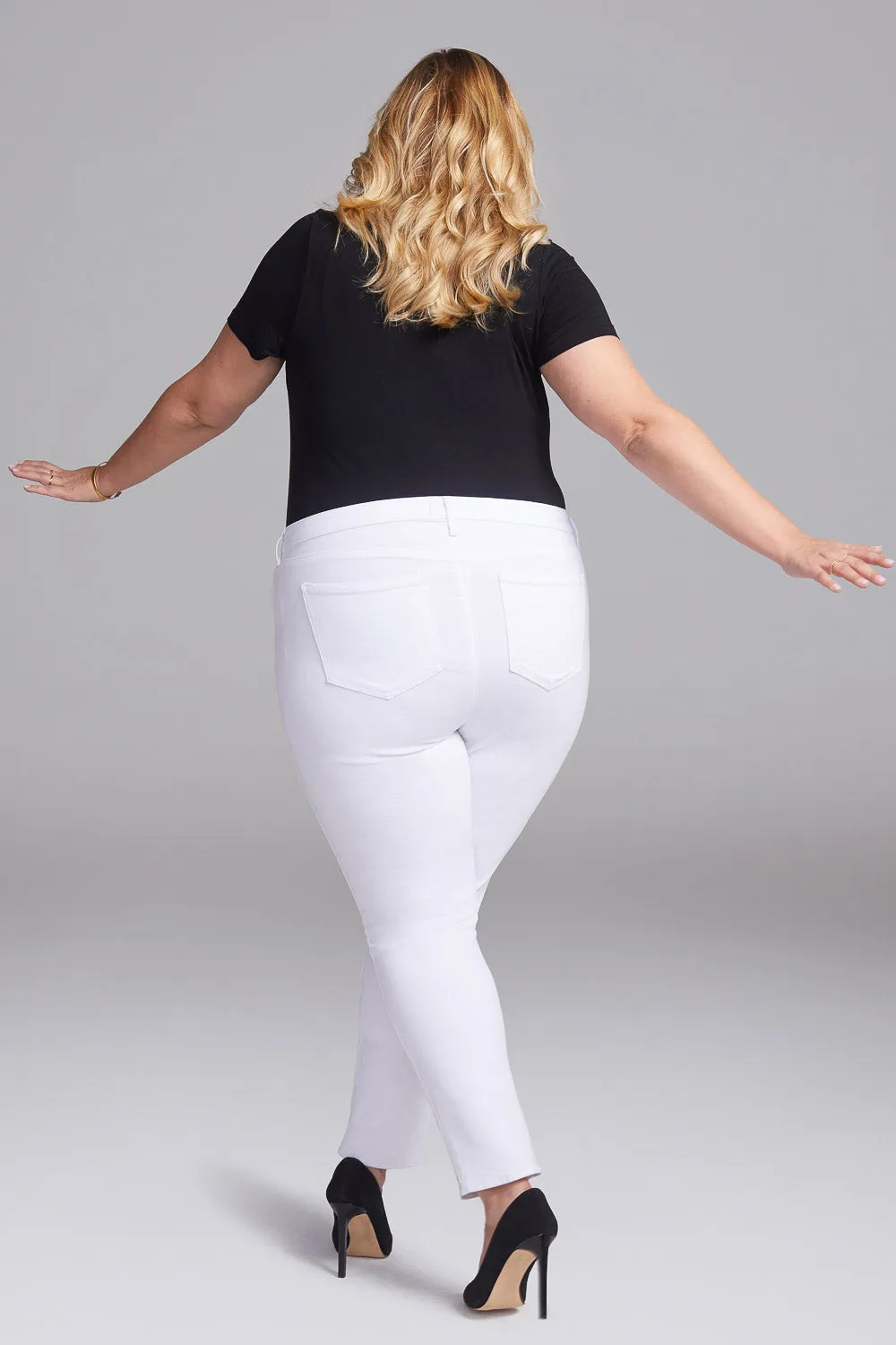 Slim Straight Ankle Jeans - Optic White sold by NYDJ product image thumbnail 3