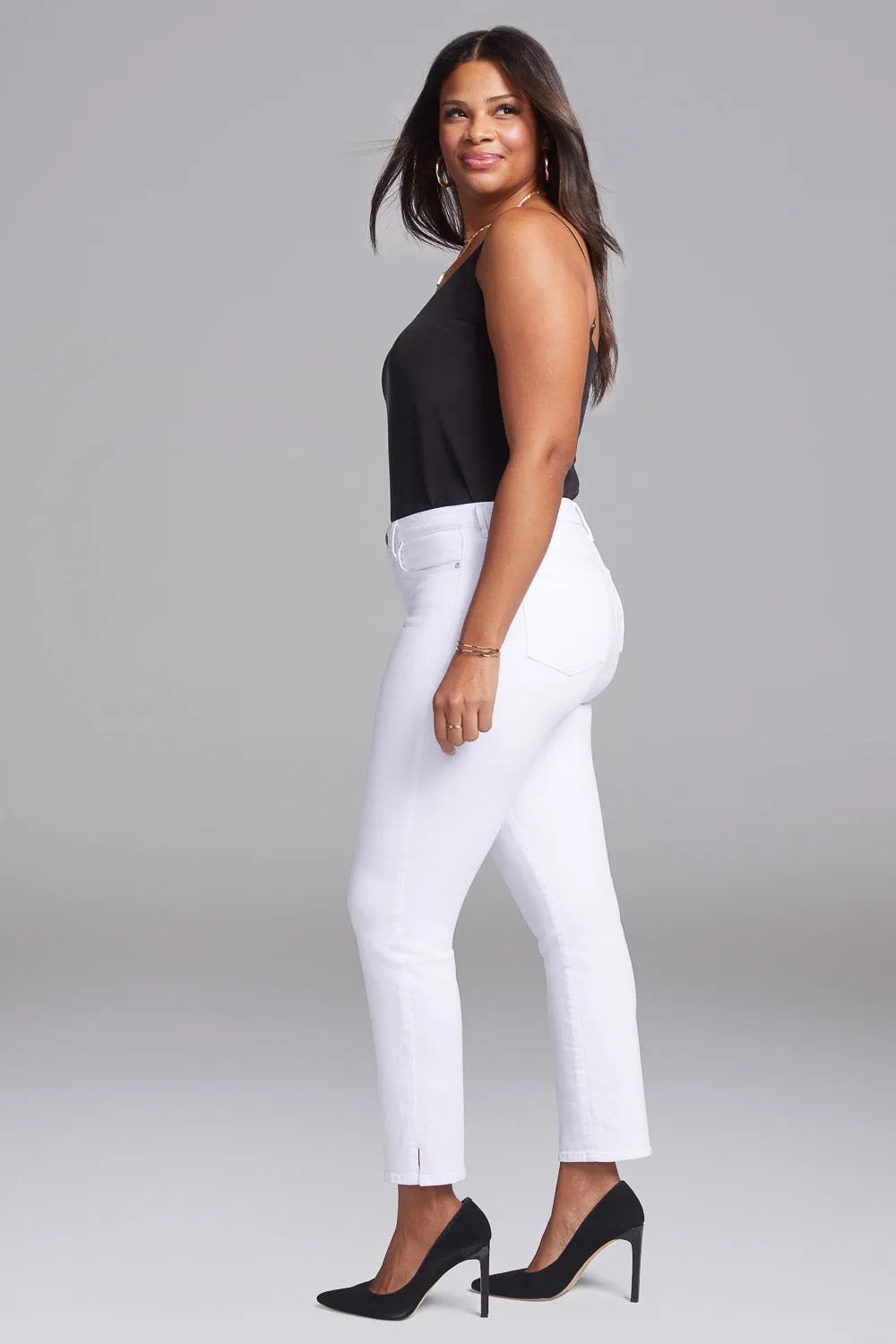 Slim Straight Ankle Jeans - Optic White sold by NYDJ product image thumbnail 4