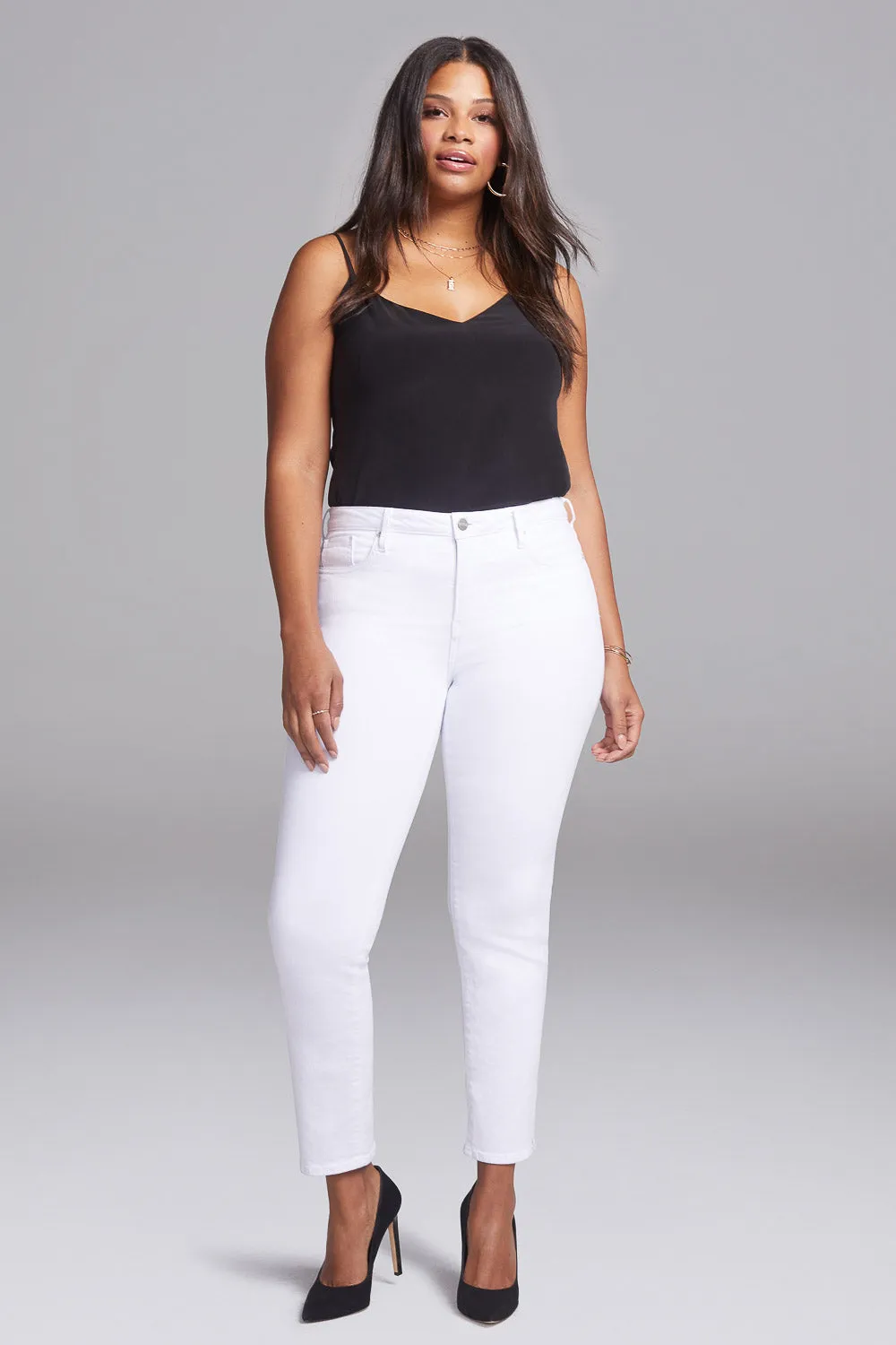 Slim Straight Ankle Jeans - Optic White sold by NYDJ product image thumbnail 5