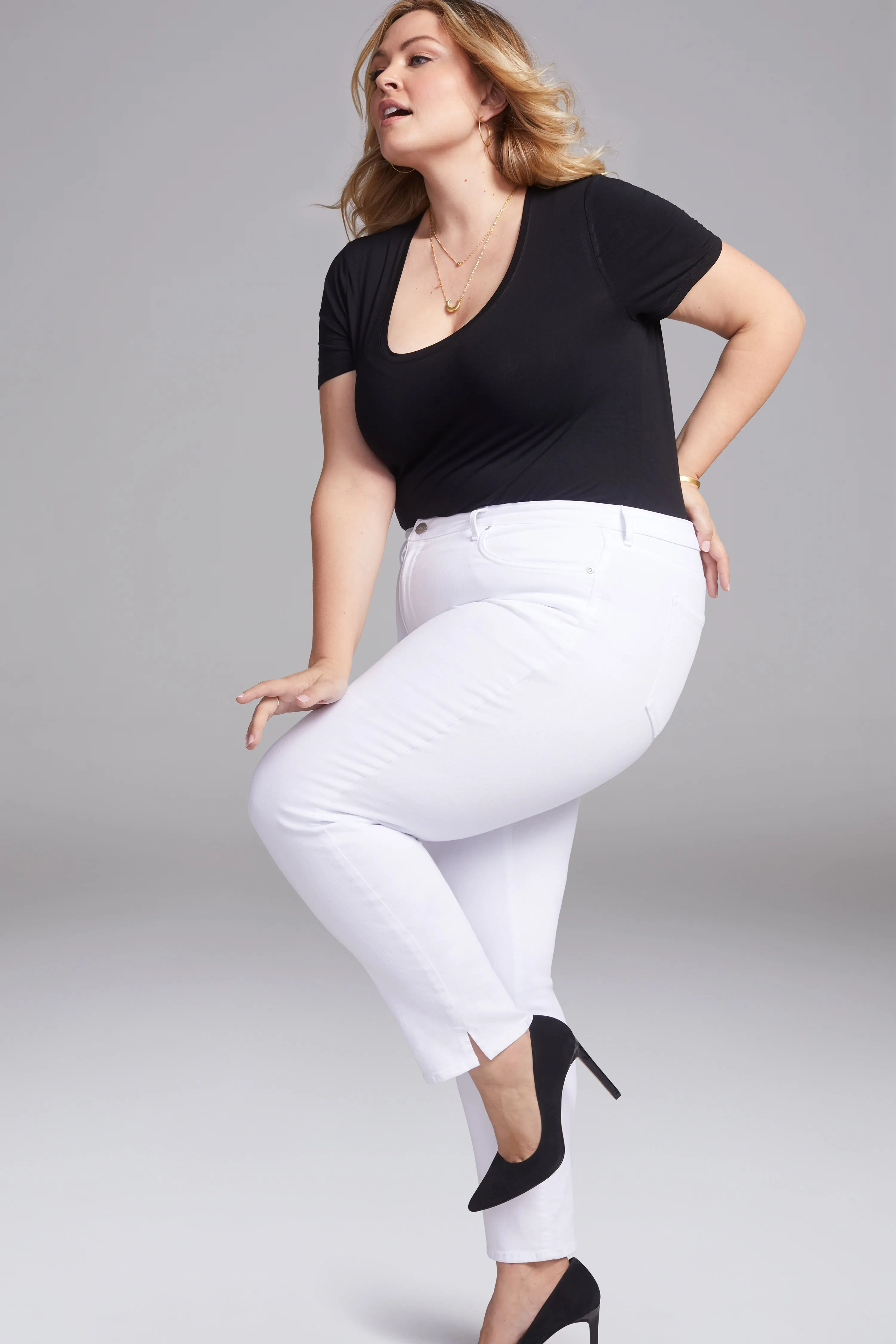 Slim Straight Ankle Jeans - Optic White sold by NYDJ product image thumbnail 2