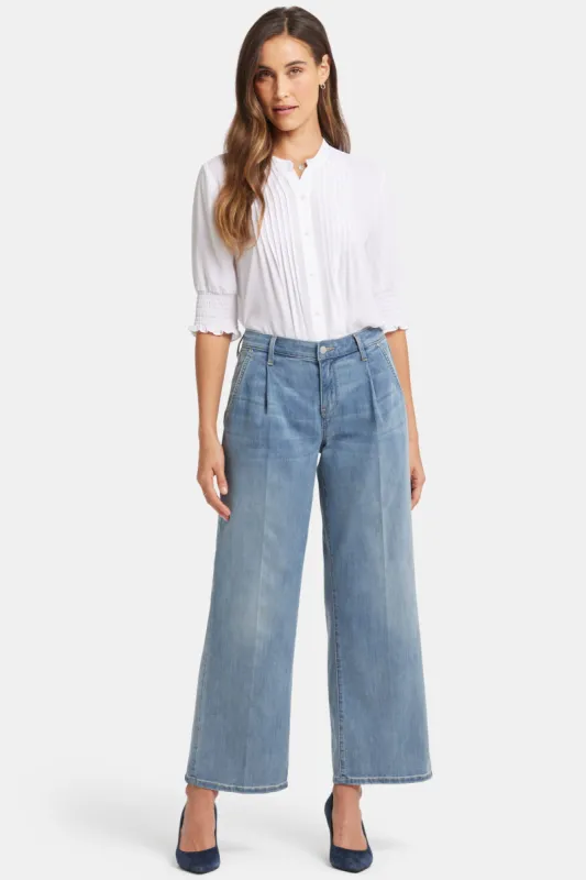 Teresa Wide Leg Ankle Jeans In Petite - Indigo Stream sold by NYDJ
