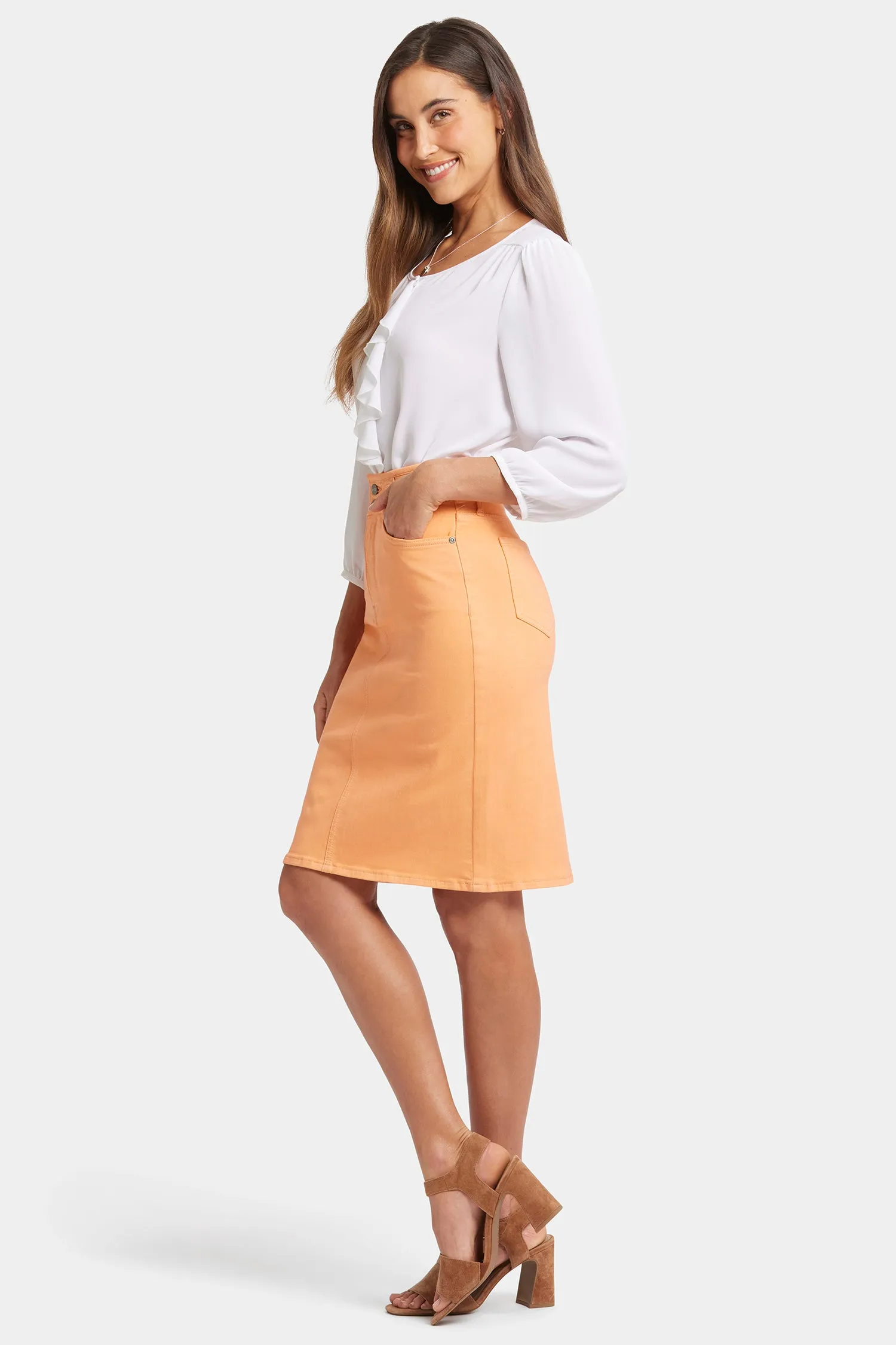High Waist Skirt - Apricot Crush sold by NYDJ product image thumbnail 5
