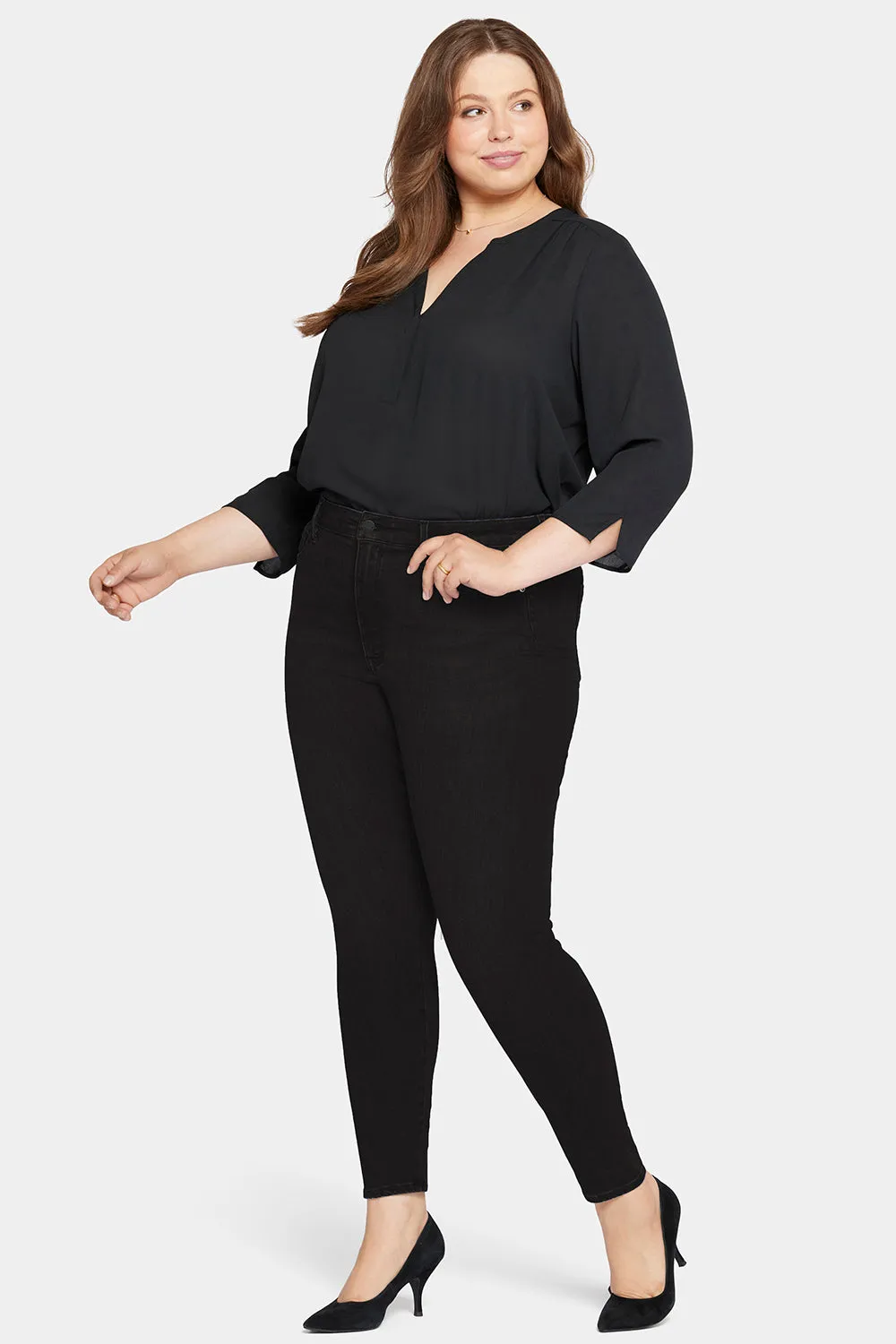 Le Silhouette Ami Skinny Jeans In Petite Plus Size - Stellar sold by NYDJ product image thumbnail 5