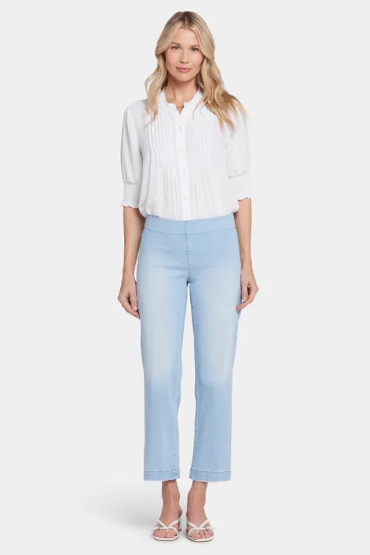 Bailey Relaxed Straight Ankle Pull-On Jeans - Santorini sold by NYDJ