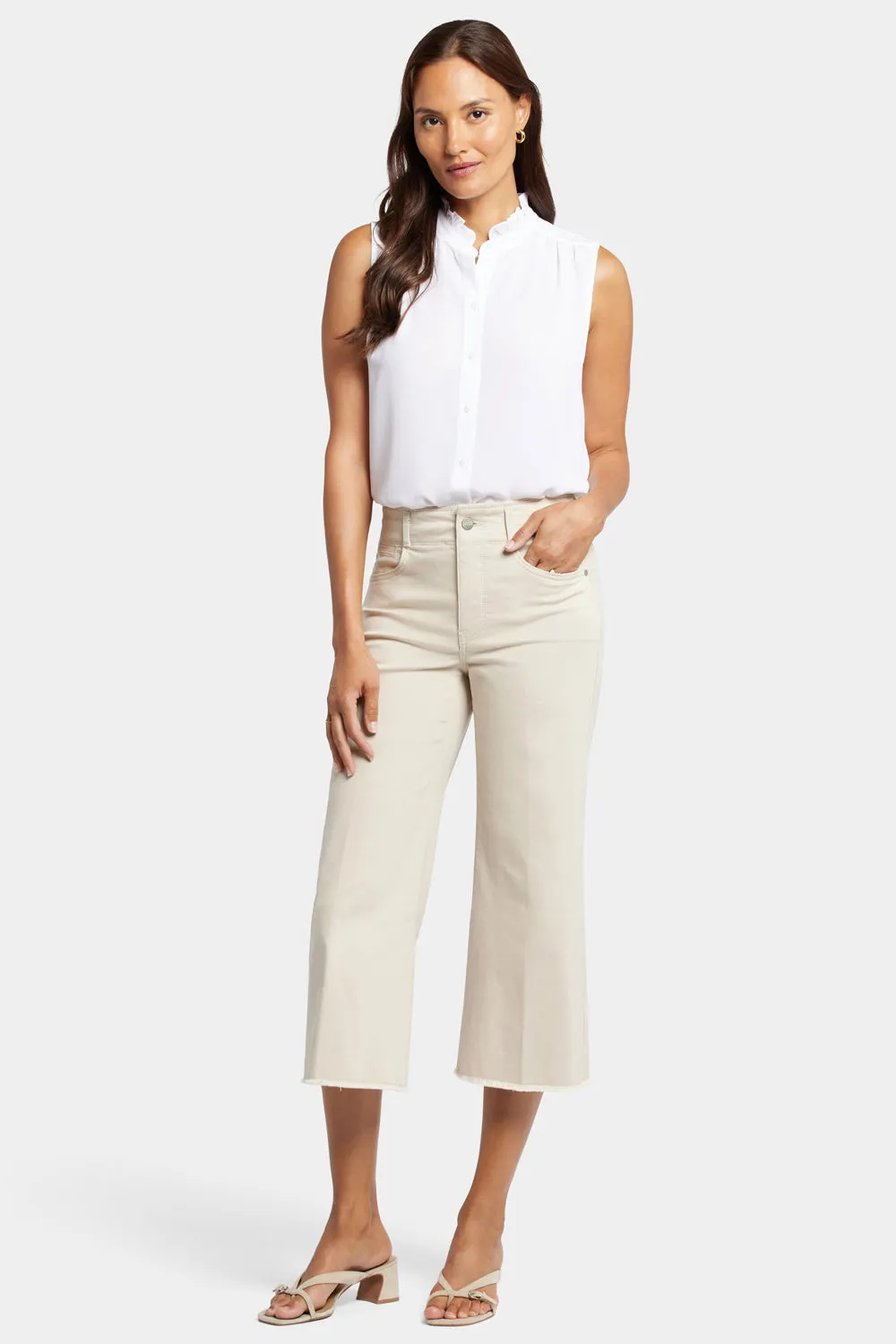 Brigitte Wide Leg Capri Jeans - Feather sold by NYDJ product image thumbnail 4