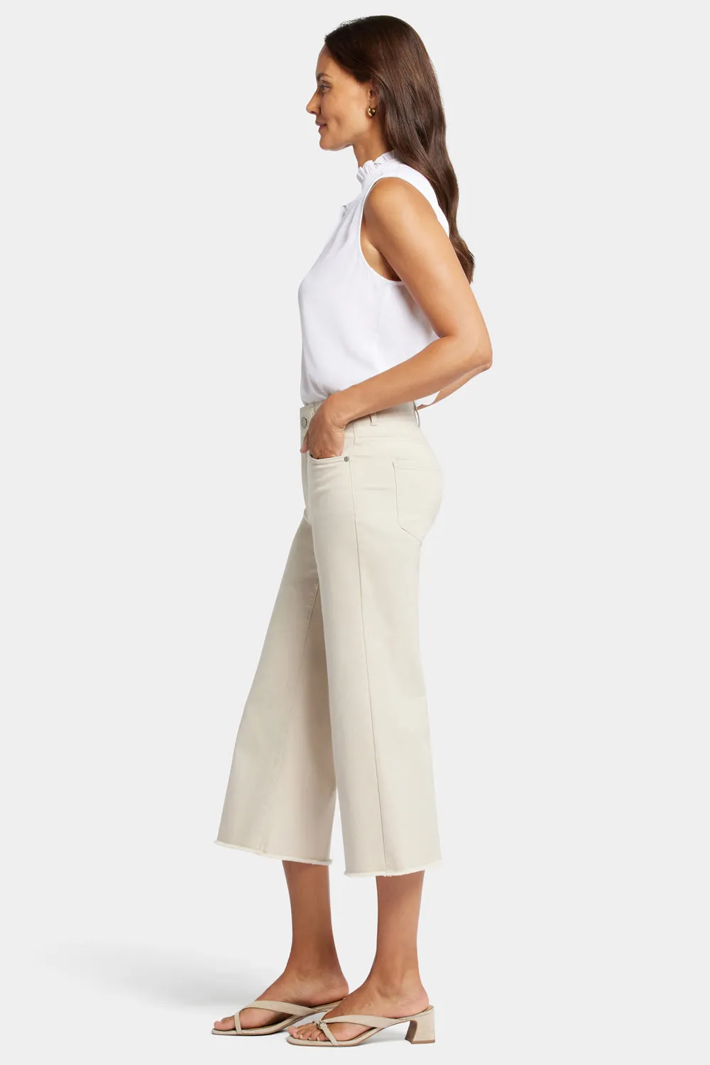 Brigitte Wide Leg Capri Jeans - Feather sold by NYDJ product image thumbnail 5