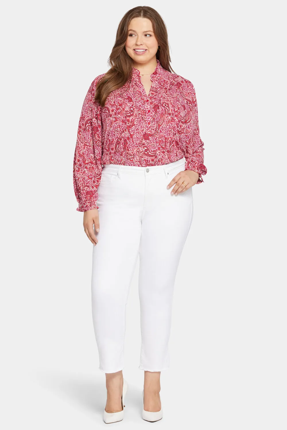 Sheri Slim Ankle Jeans In Plus Size - Optic White sold by NYDJ product image thumbnail 4