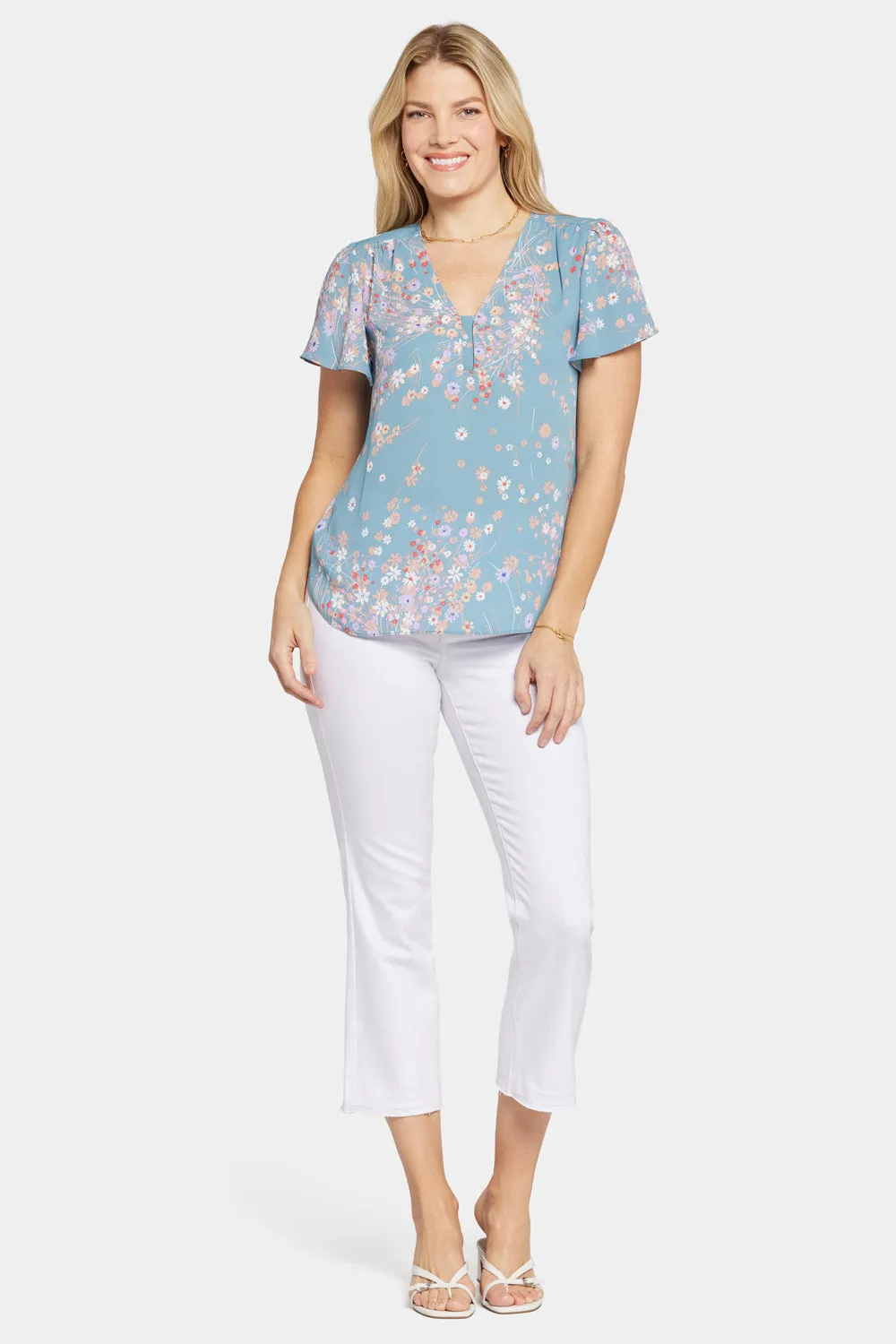 Flounce Sleeve Blouse - New Hope sold by NYDJ product image thumbnail 5