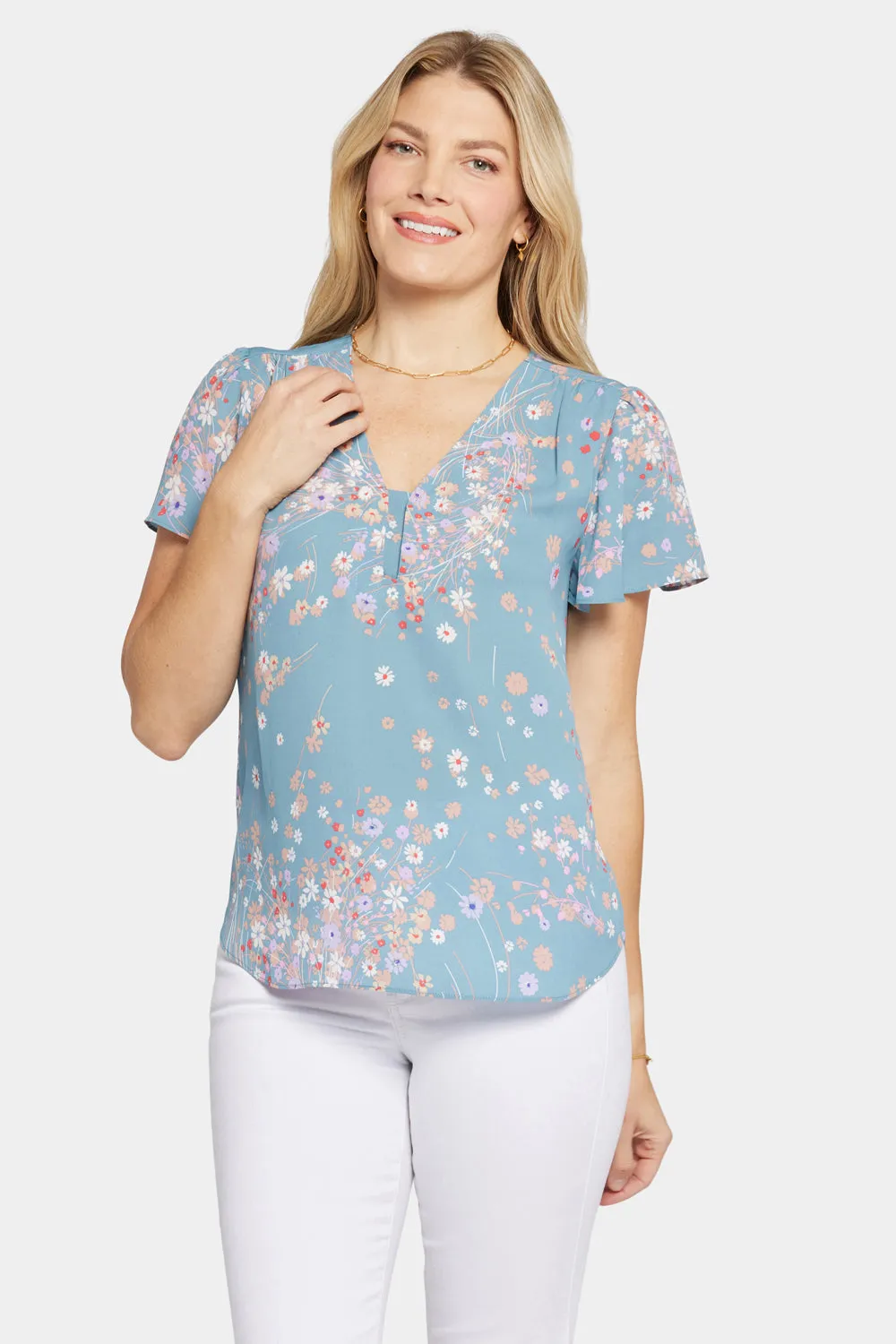 Flounce Sleeve Blouse - New Hope sold by NYDJ product image thumbnail 4