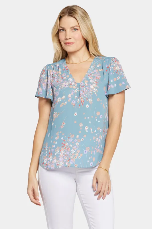 Flounce Sleeve Blouse - New Hope sold by NYDJ