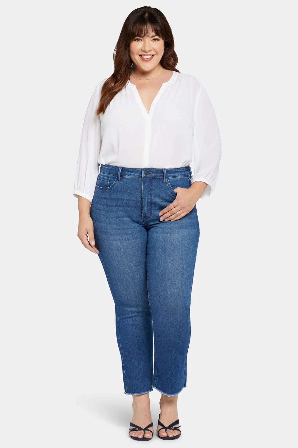 Slim Bootcut Ankle Jeans In Plus Size - Desire sold by NYDJ product image thumbnail 4