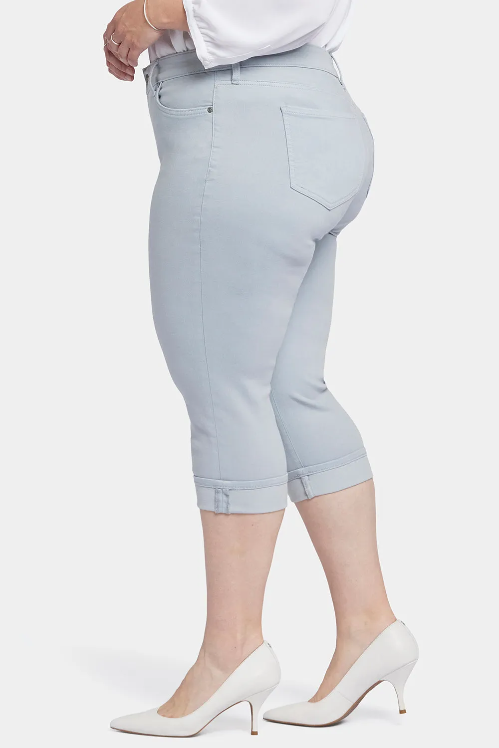 Marilyn Straight Crop Jeans In Plus Size - Sea Ice sold by NYDJ product image thumbnail 3