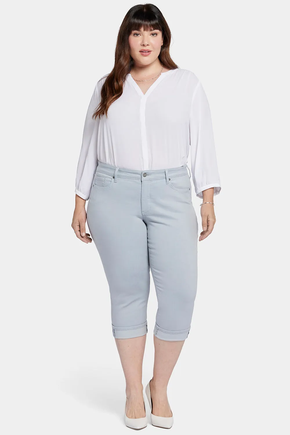 Marilyn Straight Crop Jeans In Plus Size - Sea Ice sold by NYDJ product image thumbnail 4