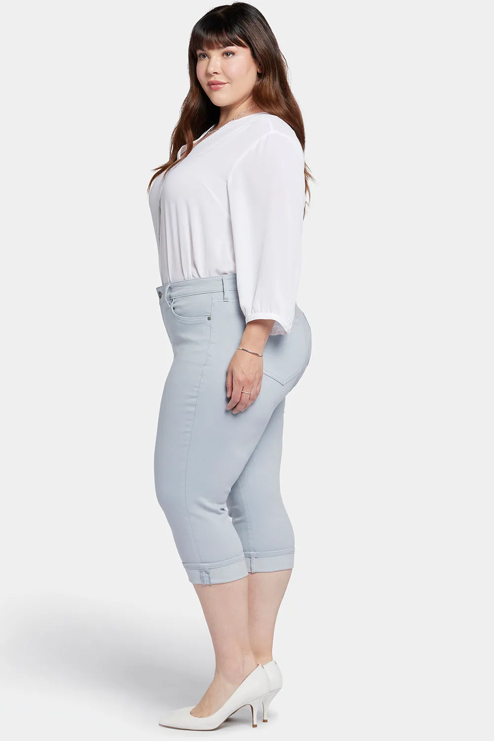 Marilyn Straight Crop Jeans In Plus Size - Sea Ice sold by NYDJ product image thumbnail 5