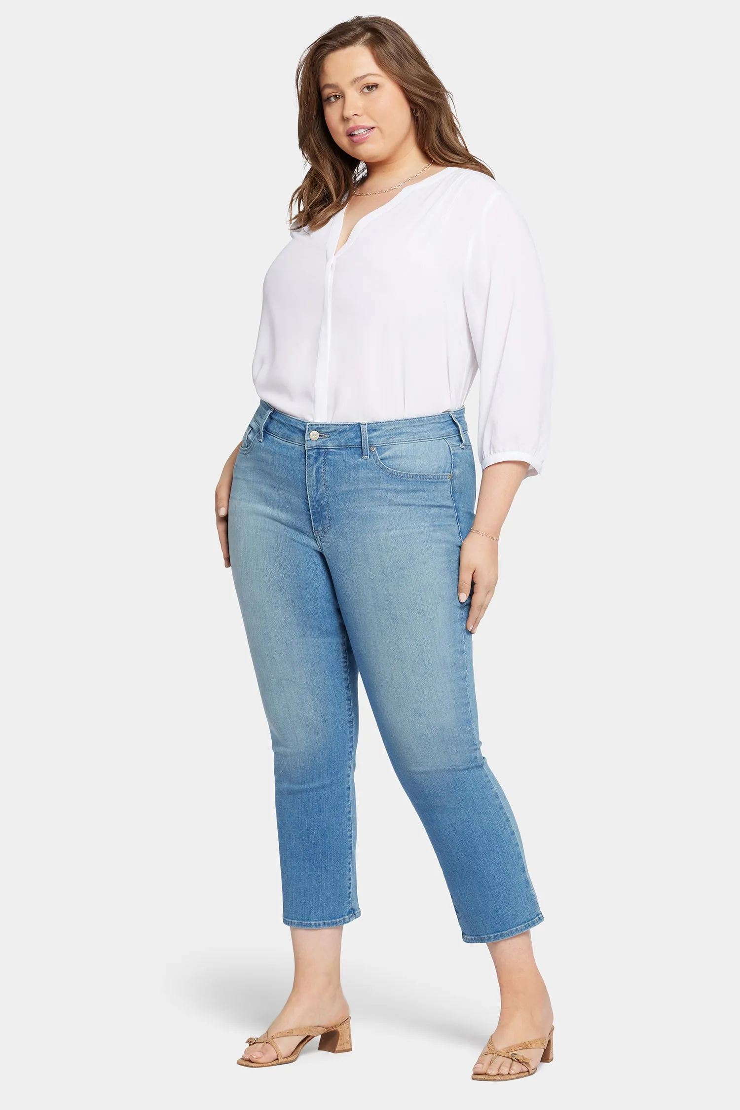 Marilyn Straight Ankle Jeans In Plus Size - Mesmerize sold by NYDJ product image thumbnail 5