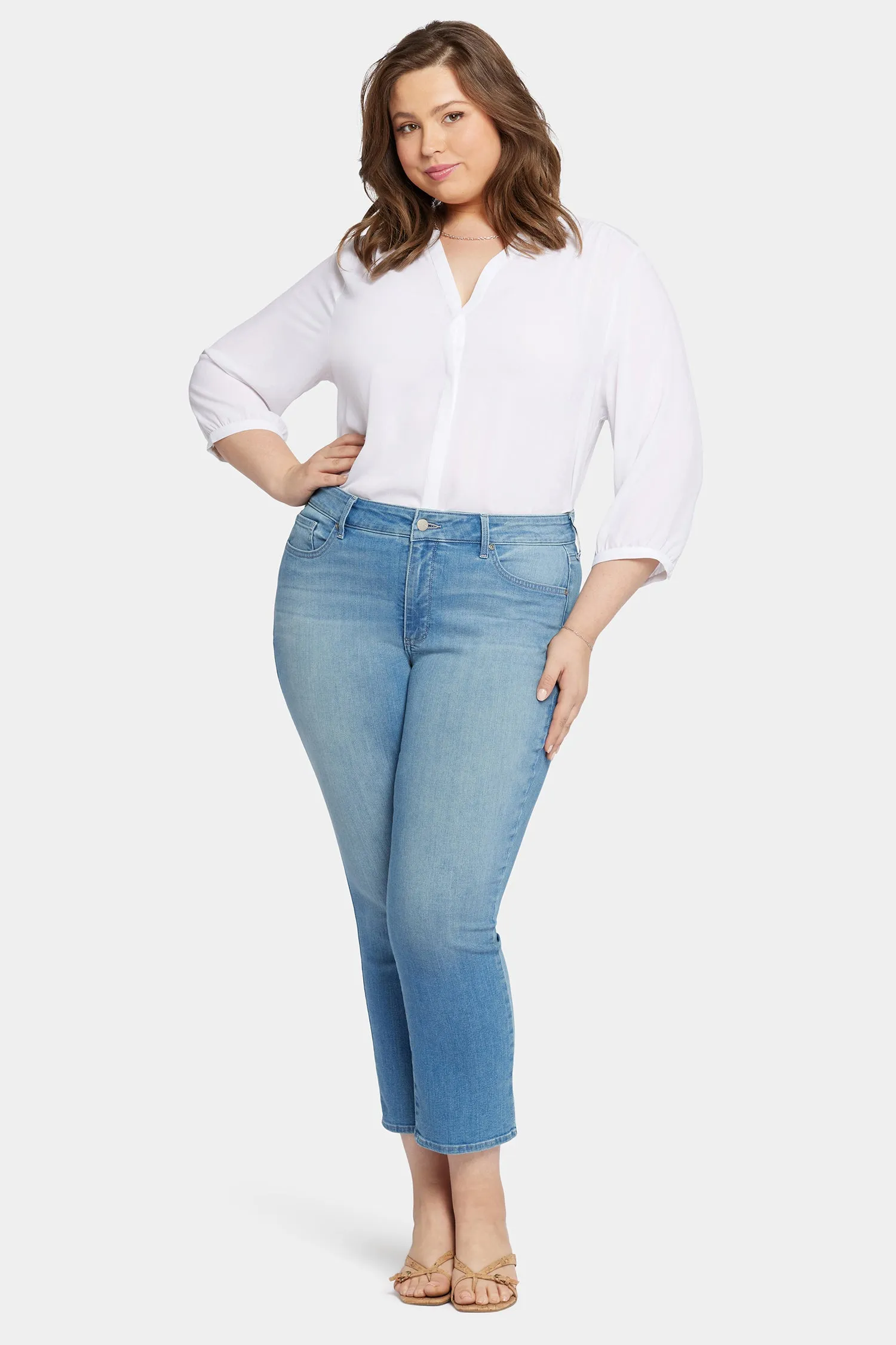 Marilyn Straight Ankle Jeans In Plus Size - Mesmerize sold by NYDJ product image thumbnail 4