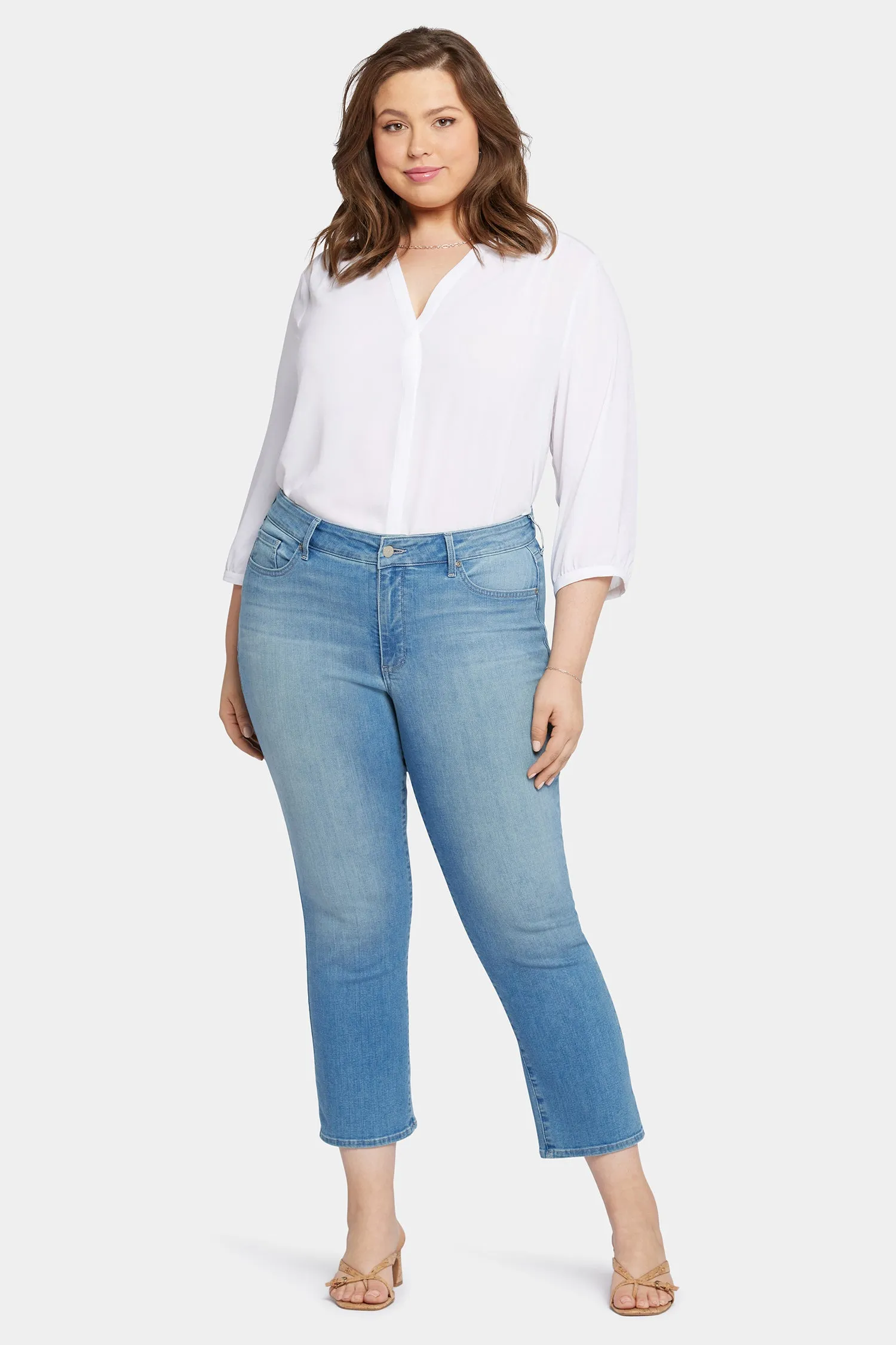 Marilyn Straight Ankle Jeans In Plus Size - Mesmerize sold by NYDJ