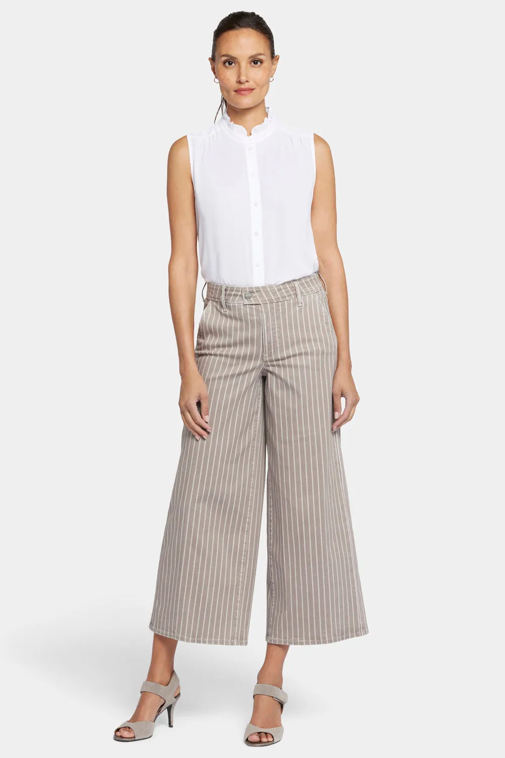 Mona Wide Leg Trouser Ankle Jeans - Boardwalk Stripe sold by NYDJ product image thumbnail 4