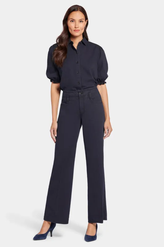 Teresa Wide Leg Jeans - Overdye Black sold by NYDJ