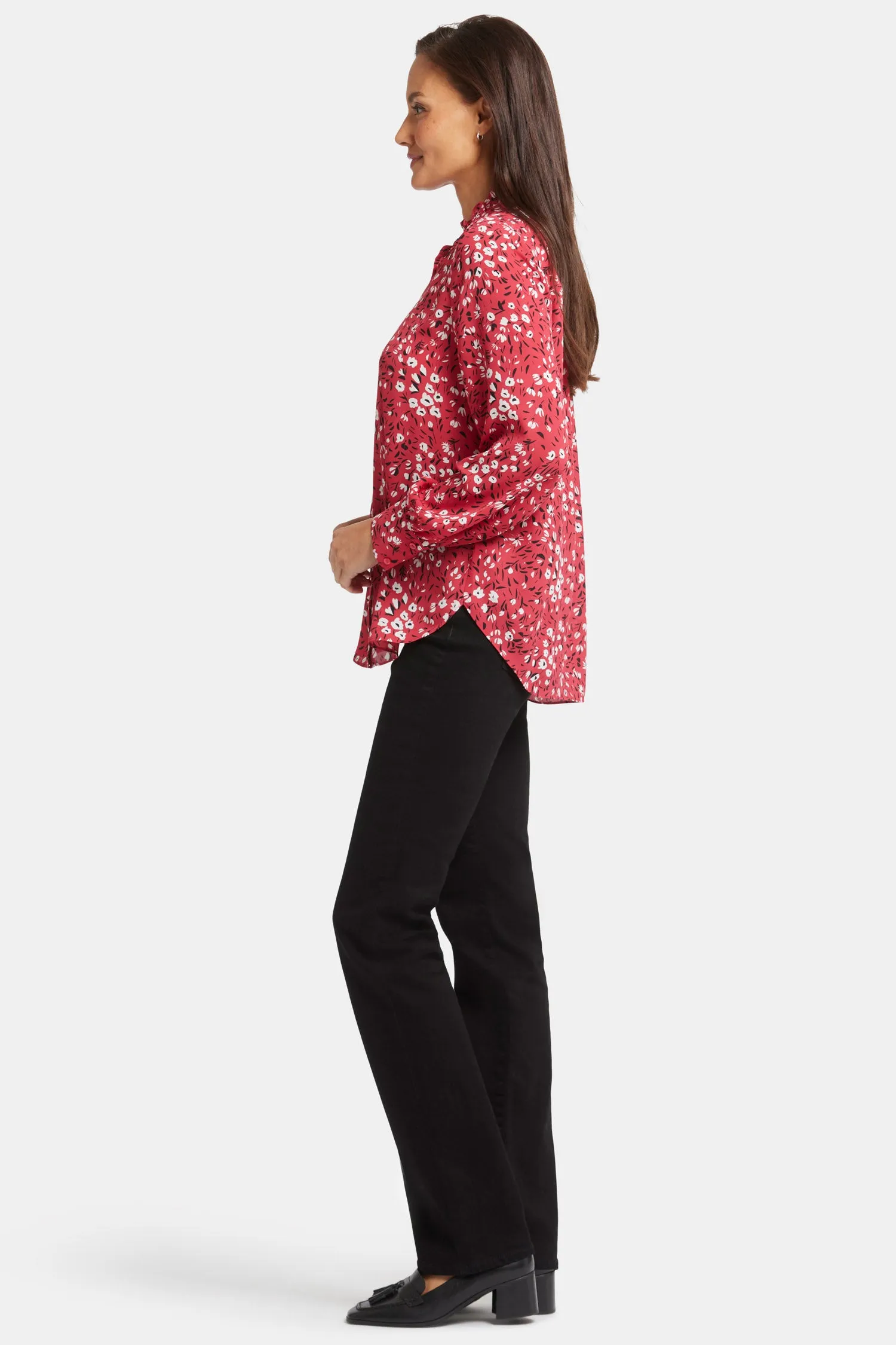 Ruffle Neck Blouse - Cherry Creek sold by NYDJ product image thumbnail 3
