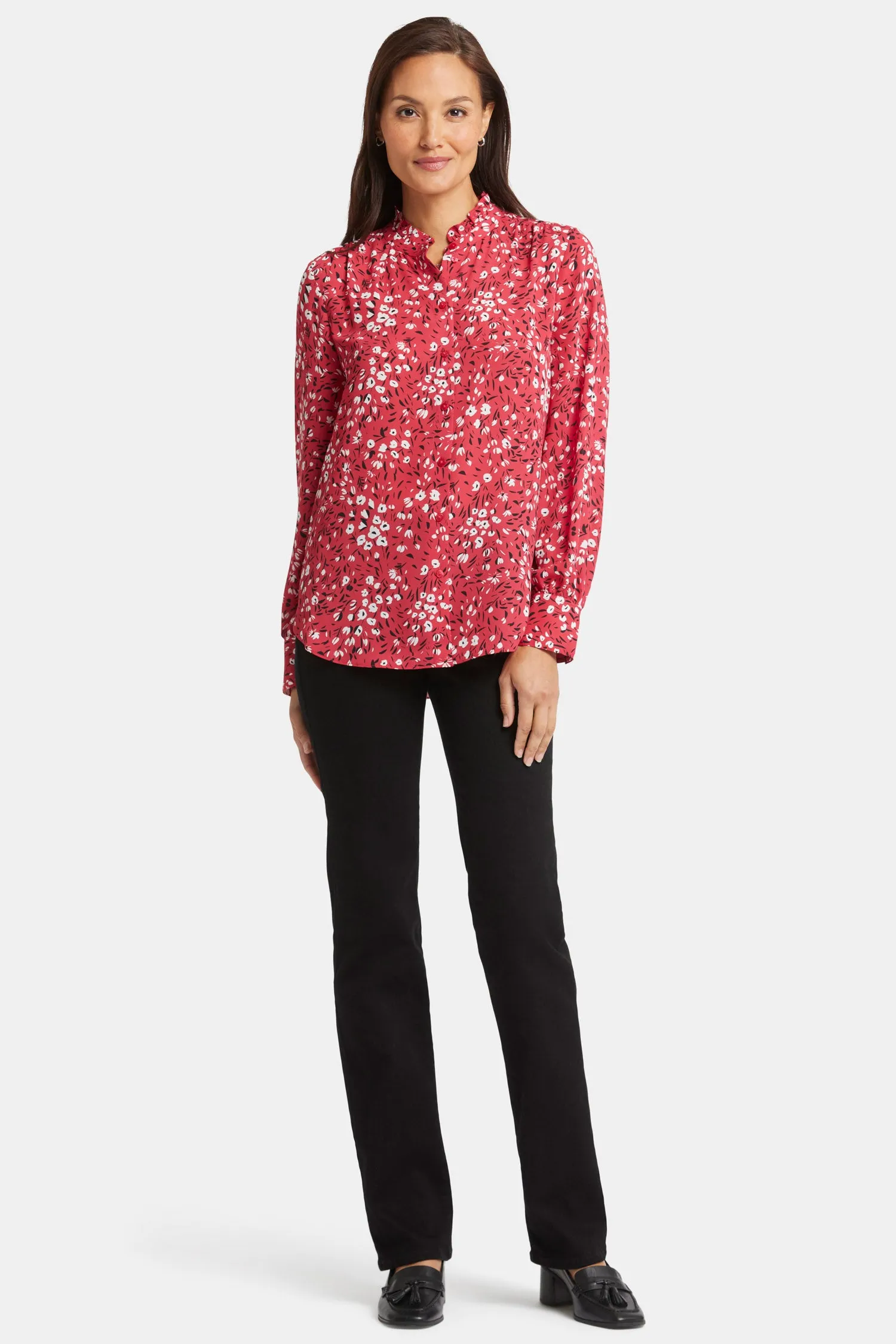 Ruffle Neck Blouse - Cherry Creek sold by NYDJ product image thumbnail 5