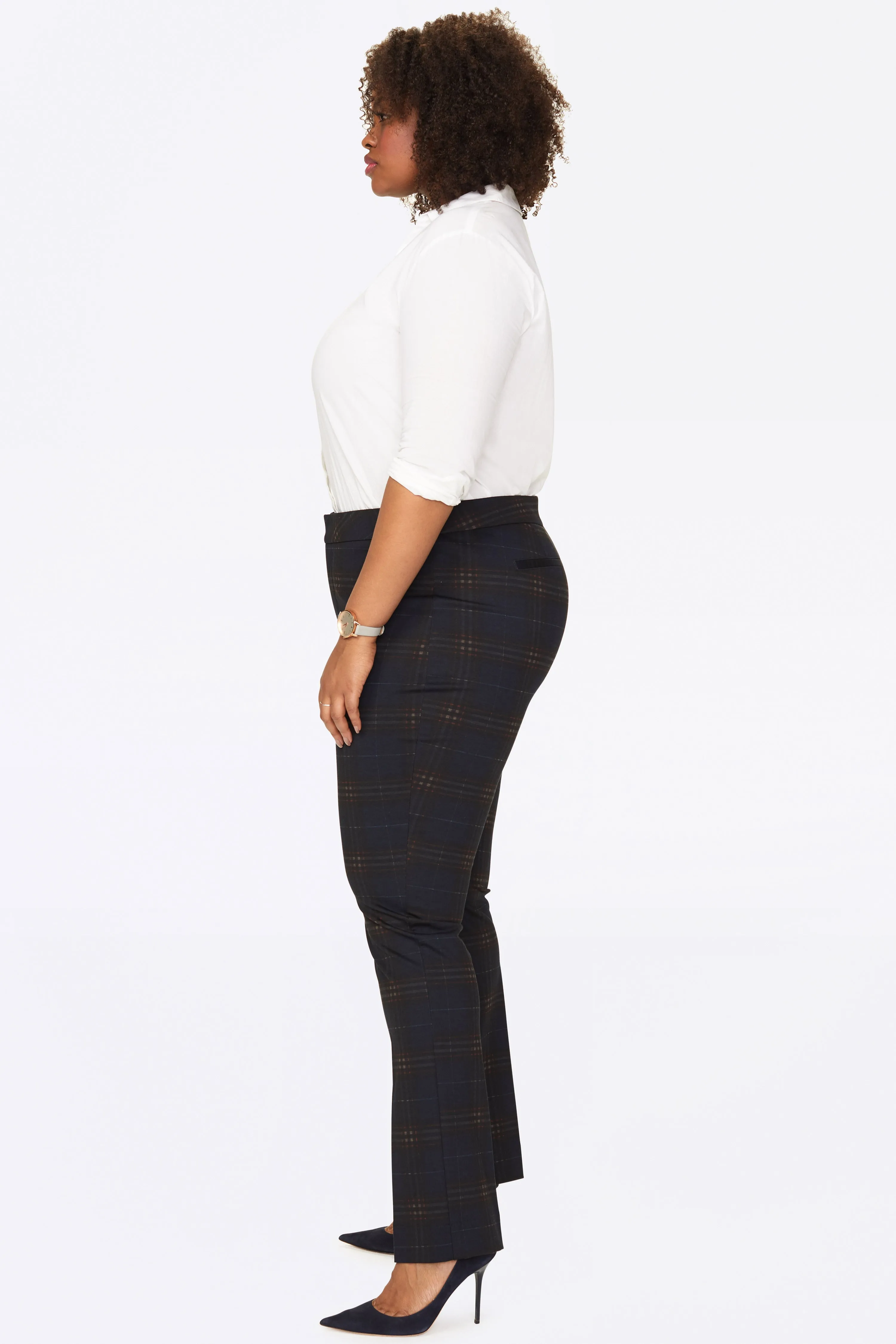 Slim Trouser Pants In Plus Size - Oakland Plaid sold by NYDJ product image thumbnail 4