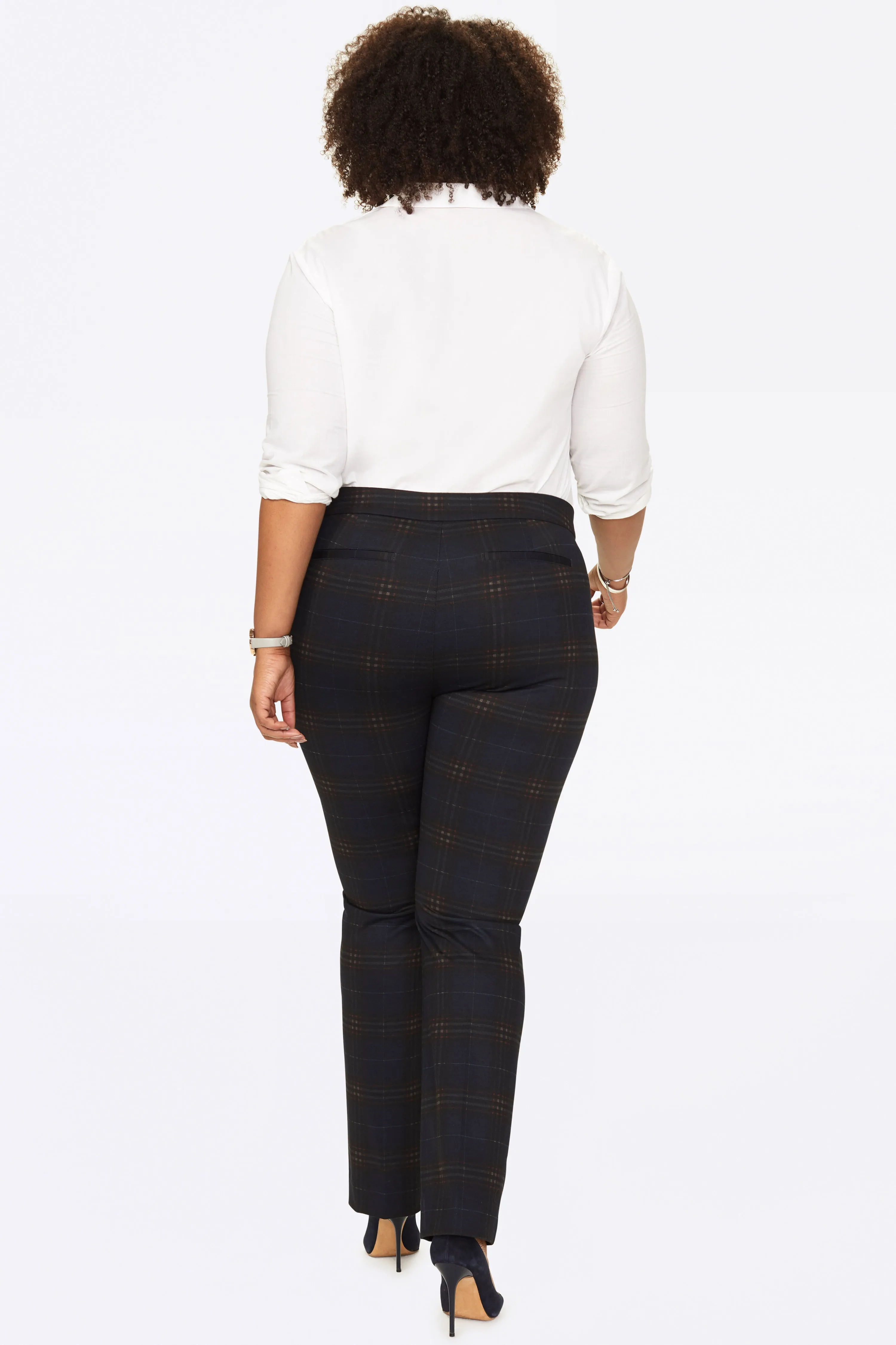 Slim Trouser Pants In Plus Size - Oakland Plaid sold by NYDJ product image thumbnail 5