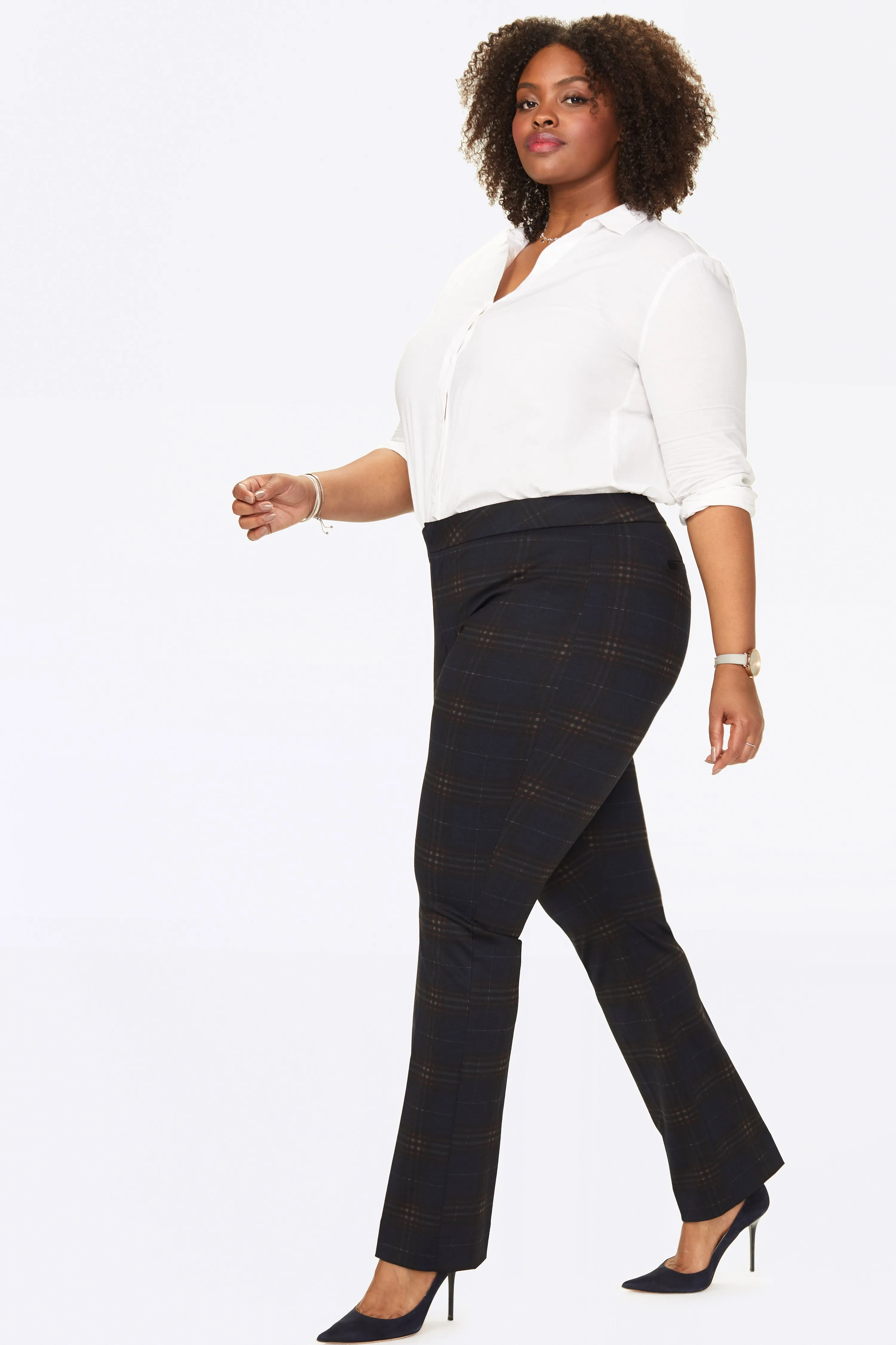 Slim Trouser Pants In Plus Size - Oakland Plaid sold by NYDJ product image thumbnail 3
