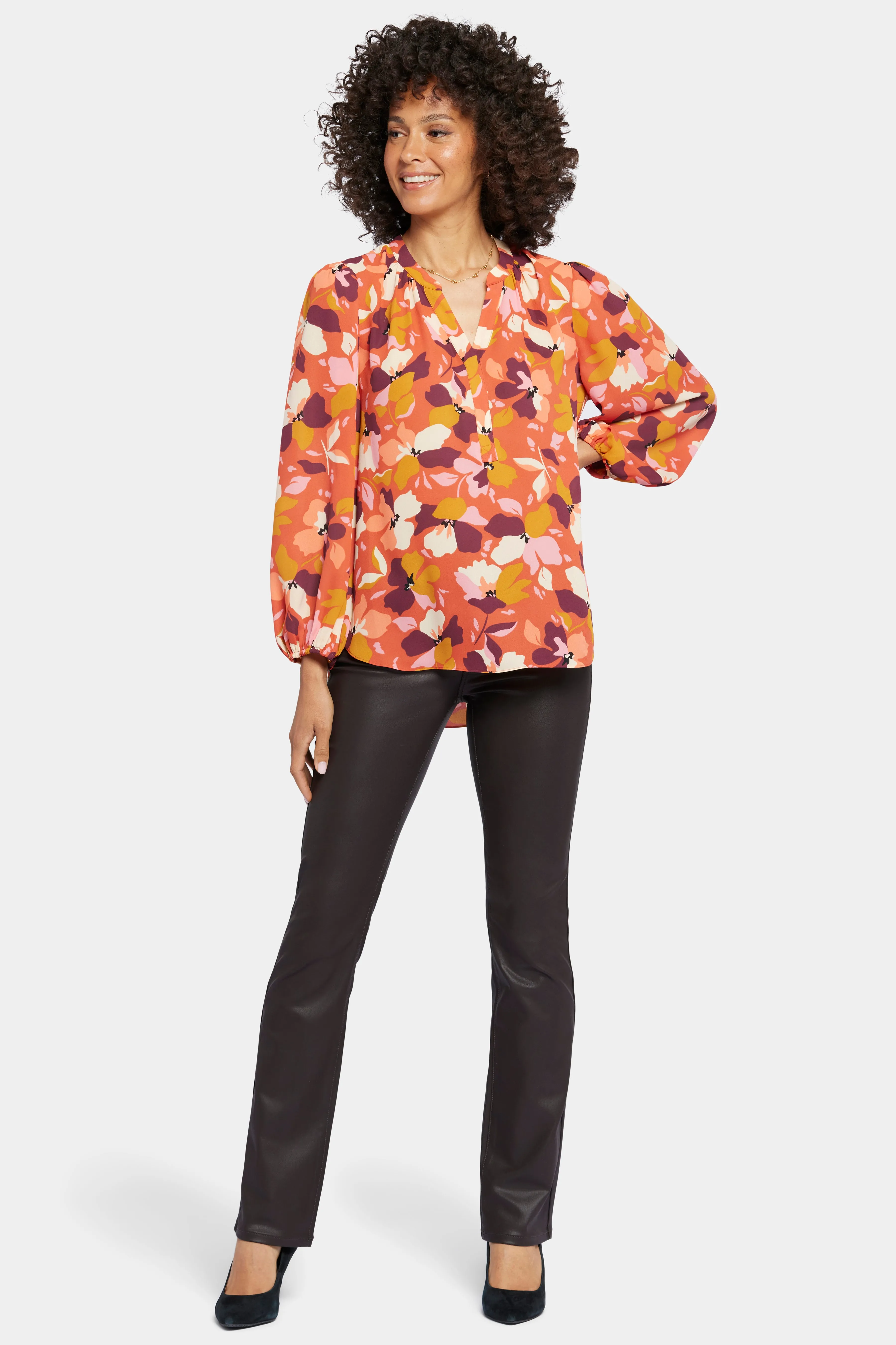 Puff Sleeve Popover Top - Gingervale sold by NYDJ product image thumbnail 5