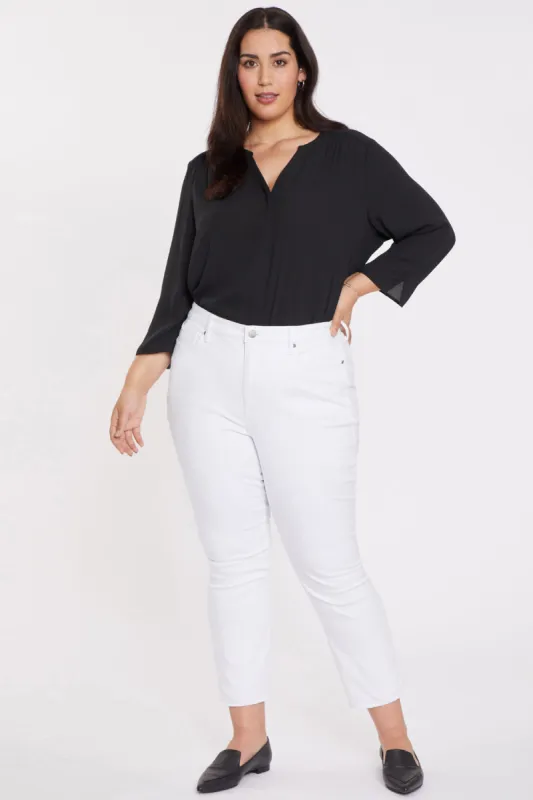 Slim Bootcut Ankle Jeans In Plus Size - Optic White sold by NYDJ