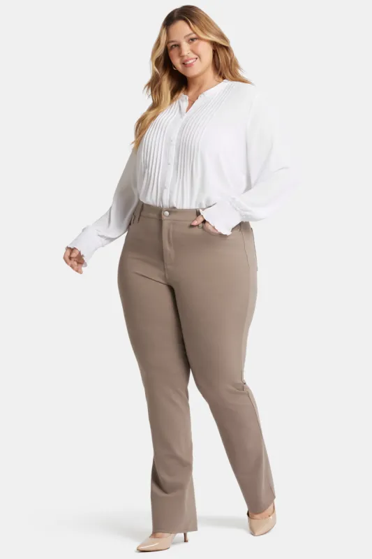 Marilyn Straight Pants In Plus Size - Saddlewood sold by NYDJ