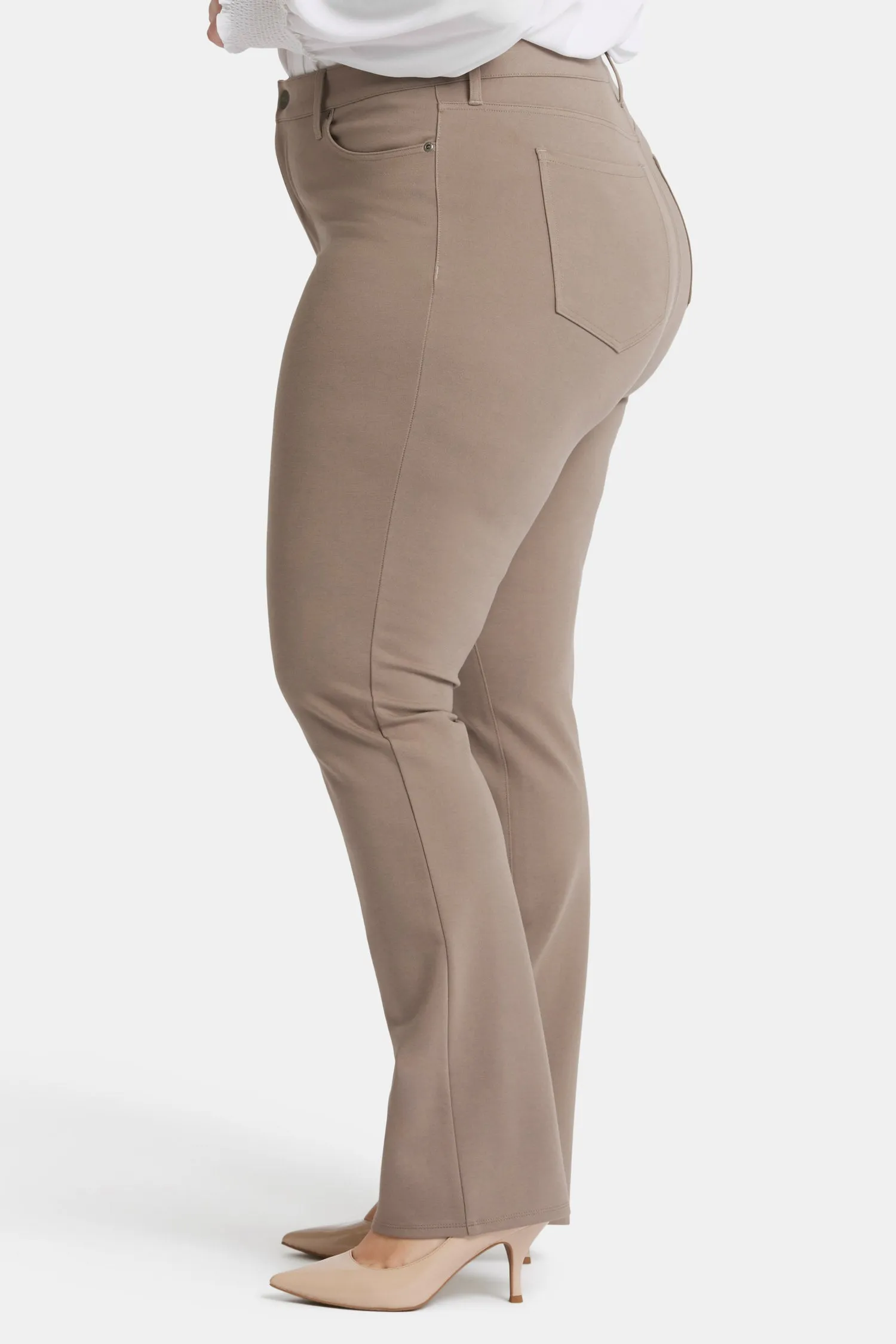 Marilyn Straight Pants In Plus Size - Saddlewood sold by NYDJ product image thumbnail 3