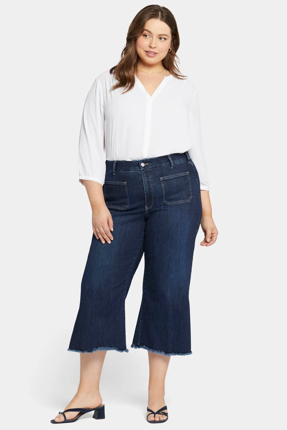 Patchie Wide Leg Capri Jeans In Plus Size - Sublime sold by NYDJ product image thumbnail 4