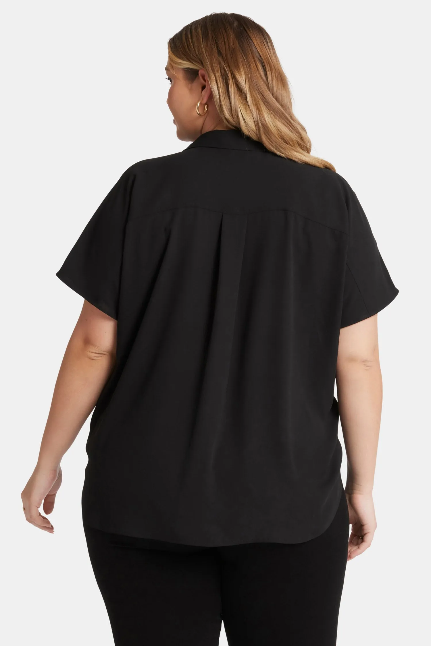 Becky Short Sleeved Blouse In Plus Size - Black sold by NYDJ product image thumbnail 2