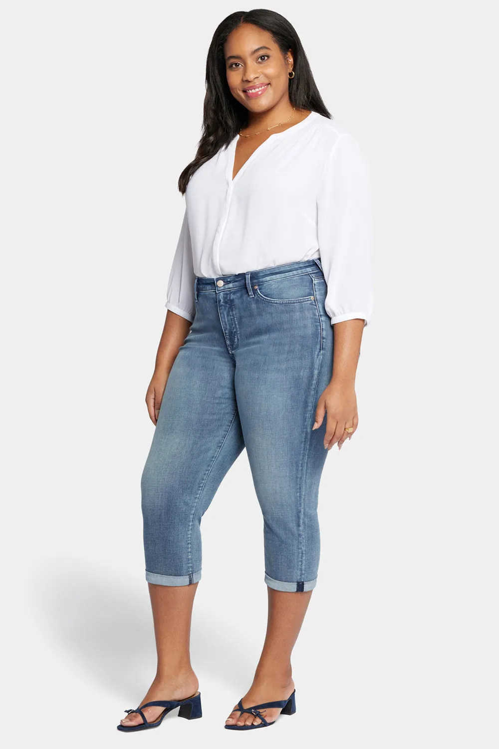 Chloe Skinny Capri Jeans In Plus Size - Prelude sold by NYDJ product image thumbnail 5