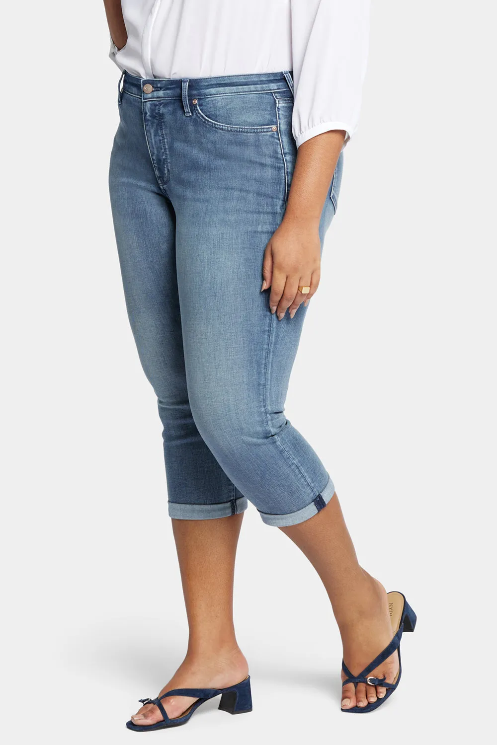 Chloe Skinny Capri Jeans In Plus Size - Prelude sold by NYDJ product image thumbnail 3