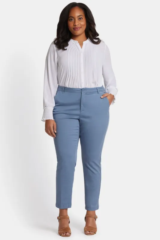 Sadie Slim Pants In Plus Size - Blue Stone sold by NYDJ