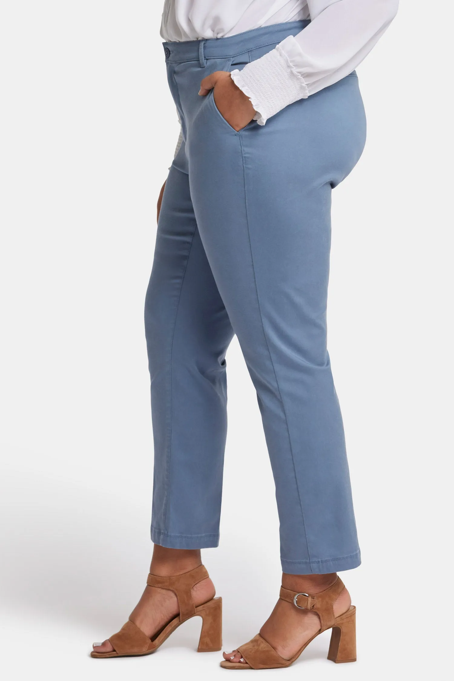 Sadie Slim Pants In Plus Size - Blue Stone sold by NYDJ product image thumbnail 3