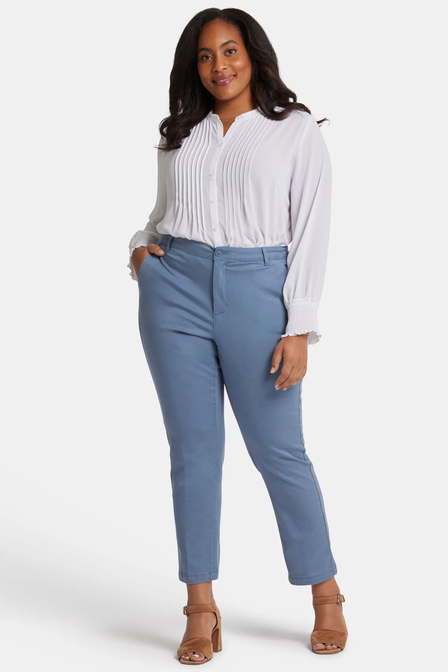 Sadie Slim Pants In Plus Size - Blue Stone sold by NYDJ product image thumbnail 4
