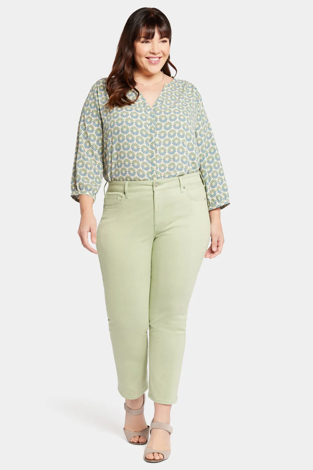 Marilyn Straight Ankle Jeans In Plus Size - Beginning sold by NYDJ