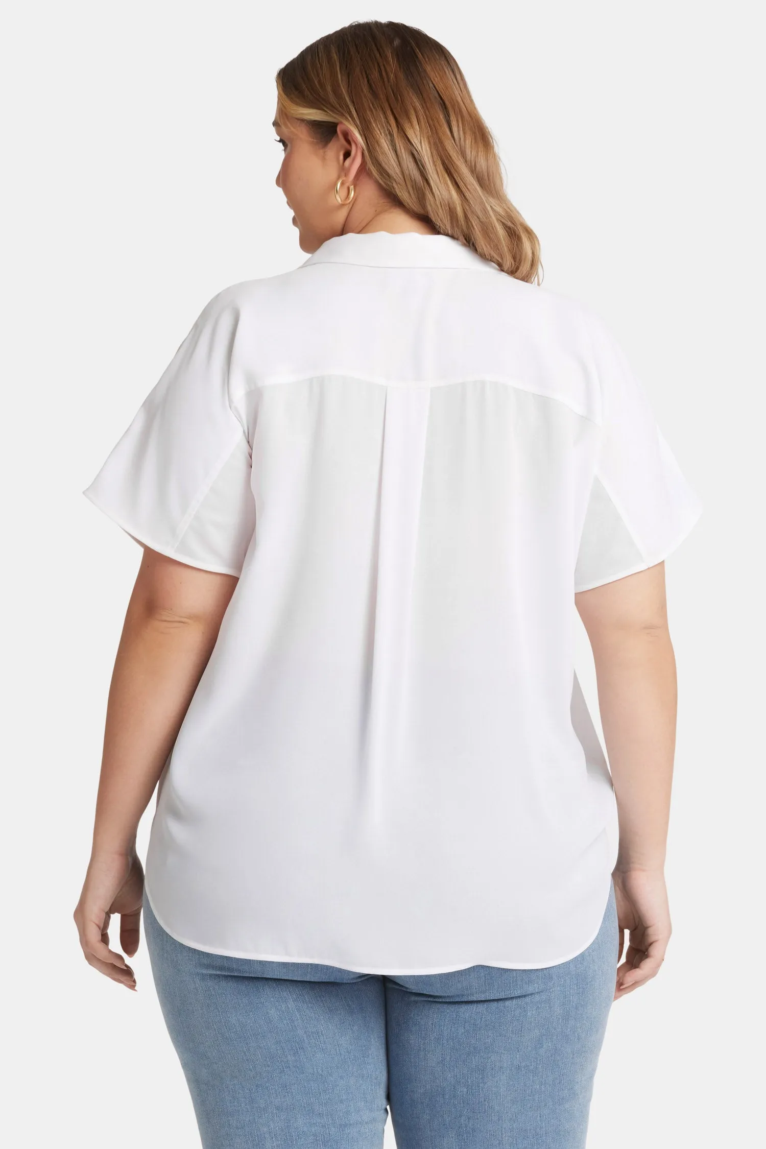 Becky Short Sleeved Blouse In Plus Size - Optic White sold by NYDJ product image thumbnail 2