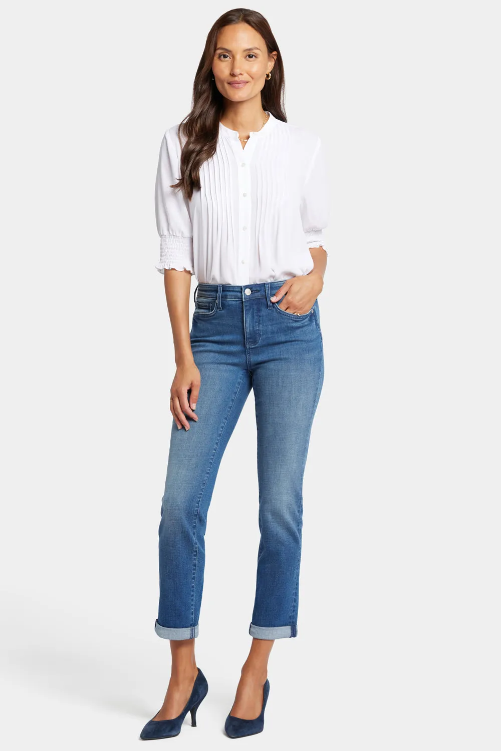 Sheri Slim Ankle Jeans - Blue Island sold by NYDJ product image thumbnail 4