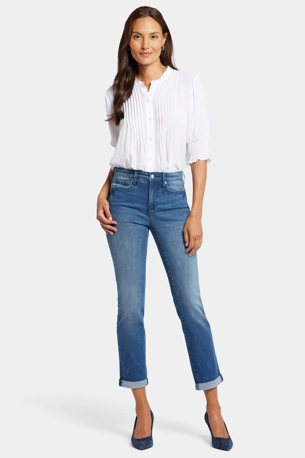 Sheri Slim Ankle Jeans - Blue Island sold by NYDJ