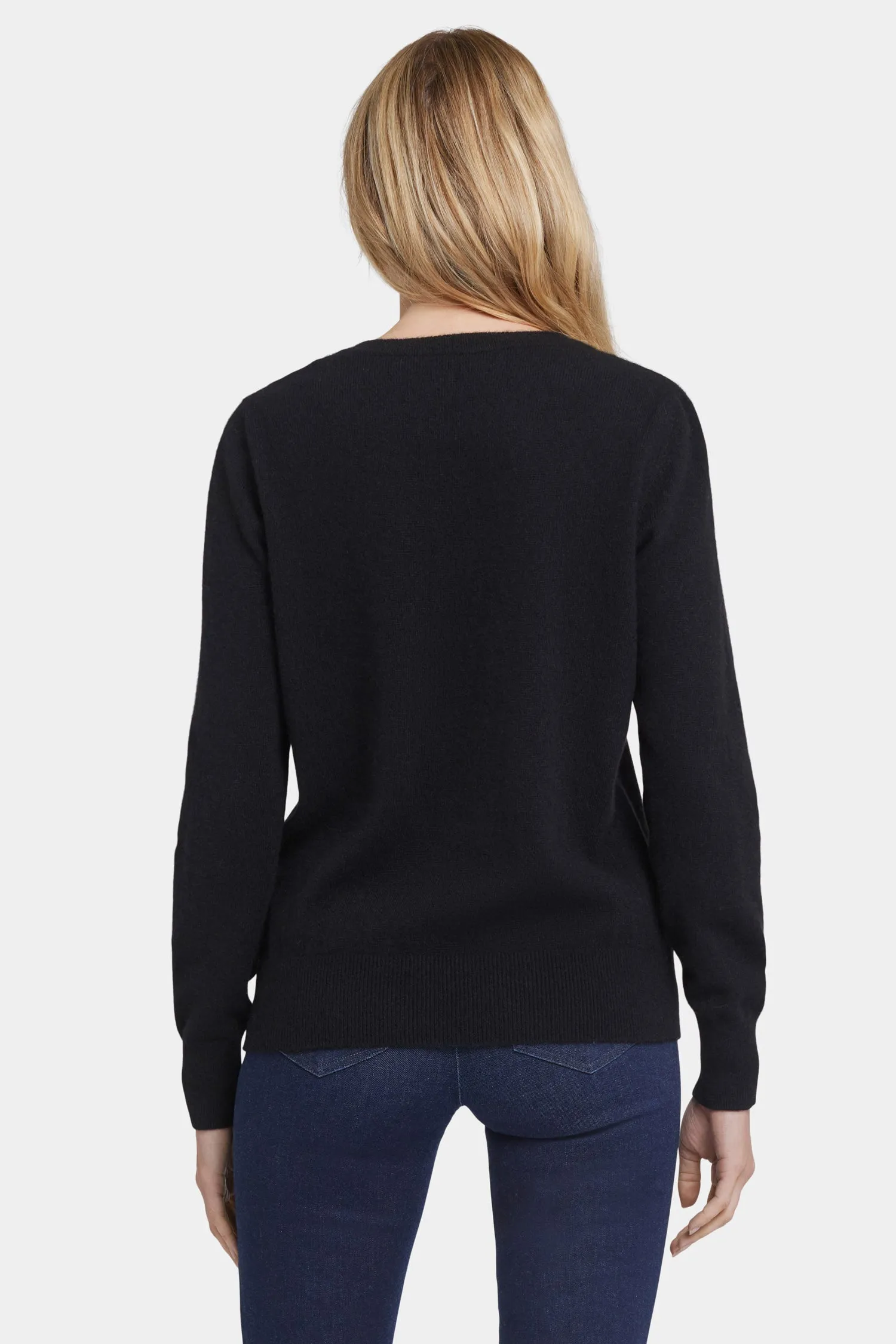 Cashmere Classic V-Neck Sweater - Black sold by NYDJ product image thumbnail 2